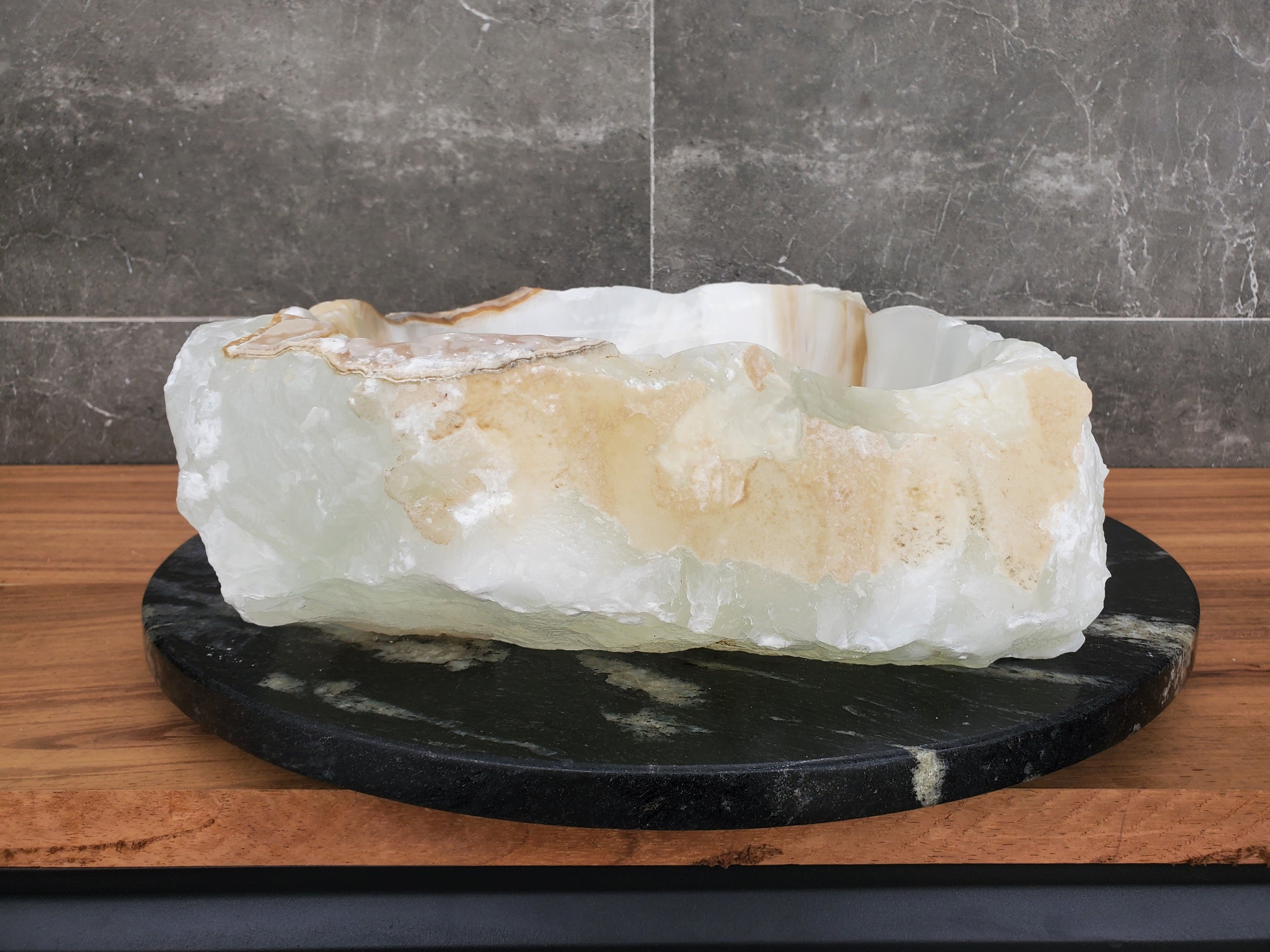 S31_49 Onyx Stone Vessel Bathroom Sink