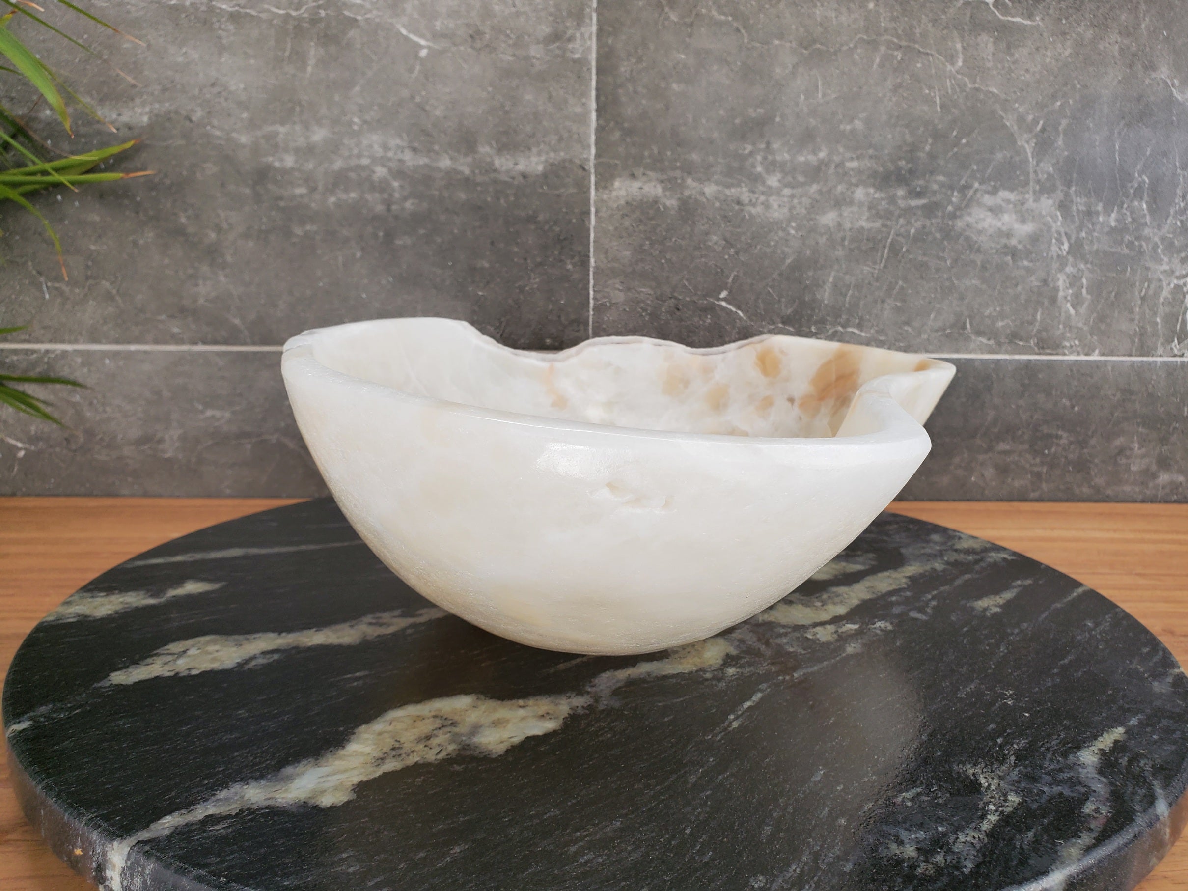 S33_33 Neutral White Onyx Bathroom Vessel Sink