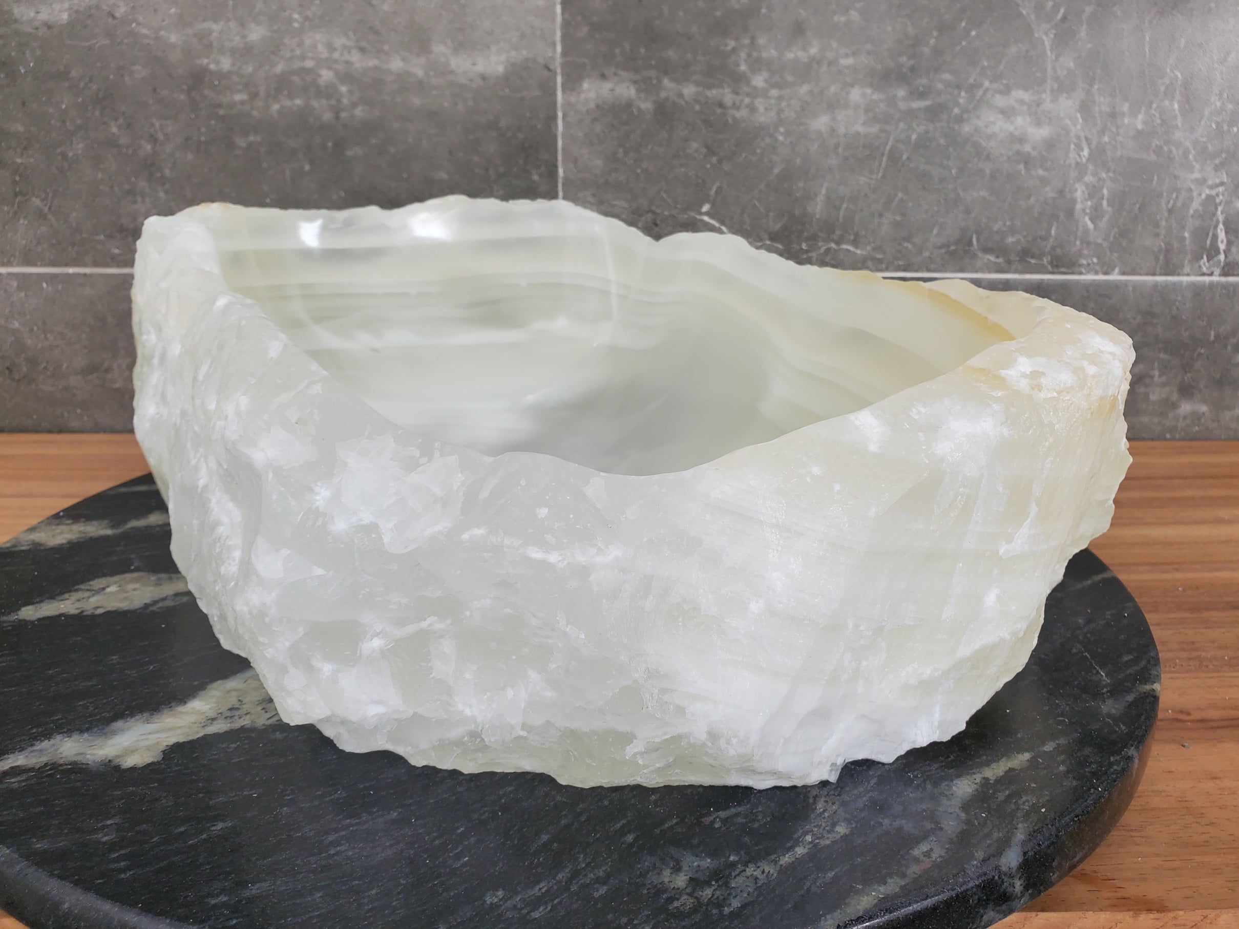 S31_46 Onyx Stone Vessel Bathroom Sink