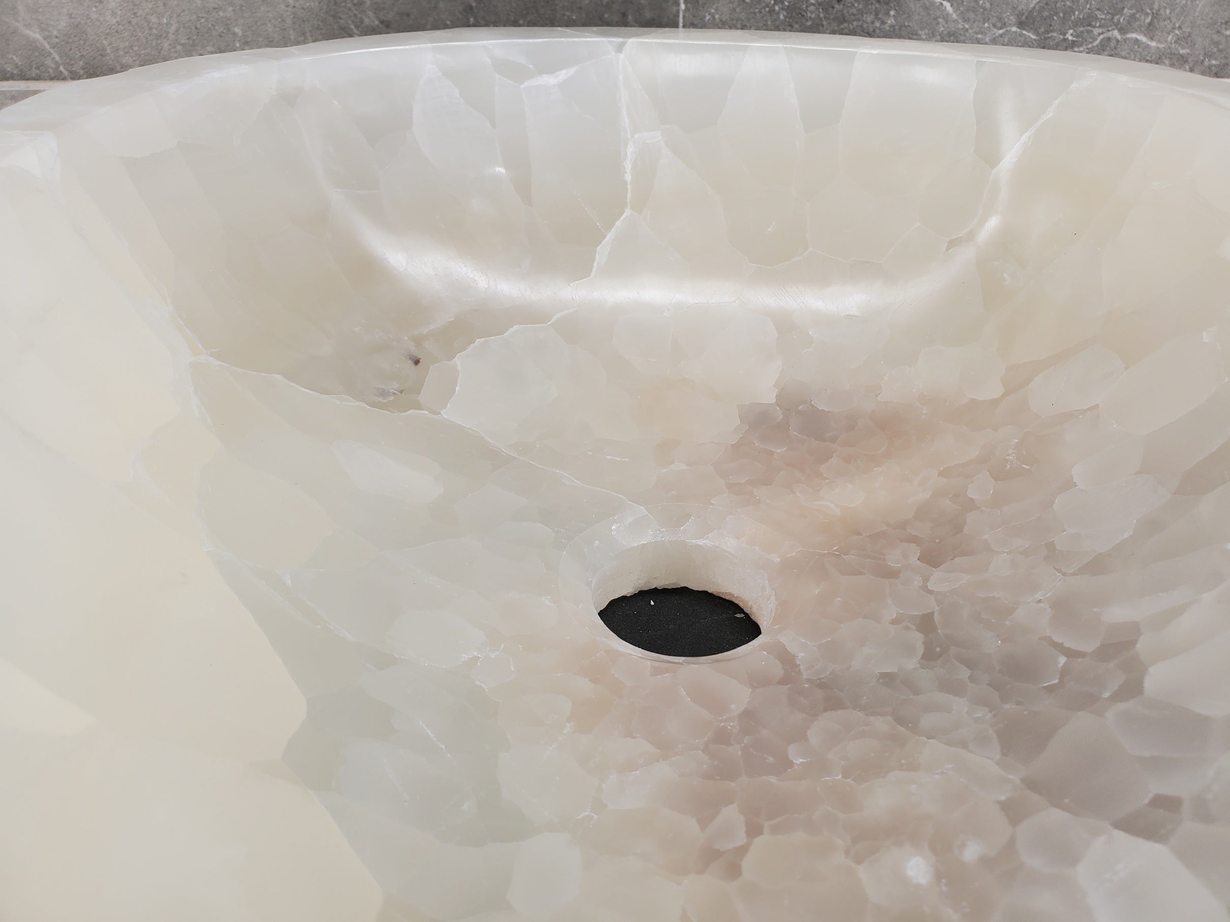 S33_19 Onyx Stone Vessel Sink - 16 x 13 inch