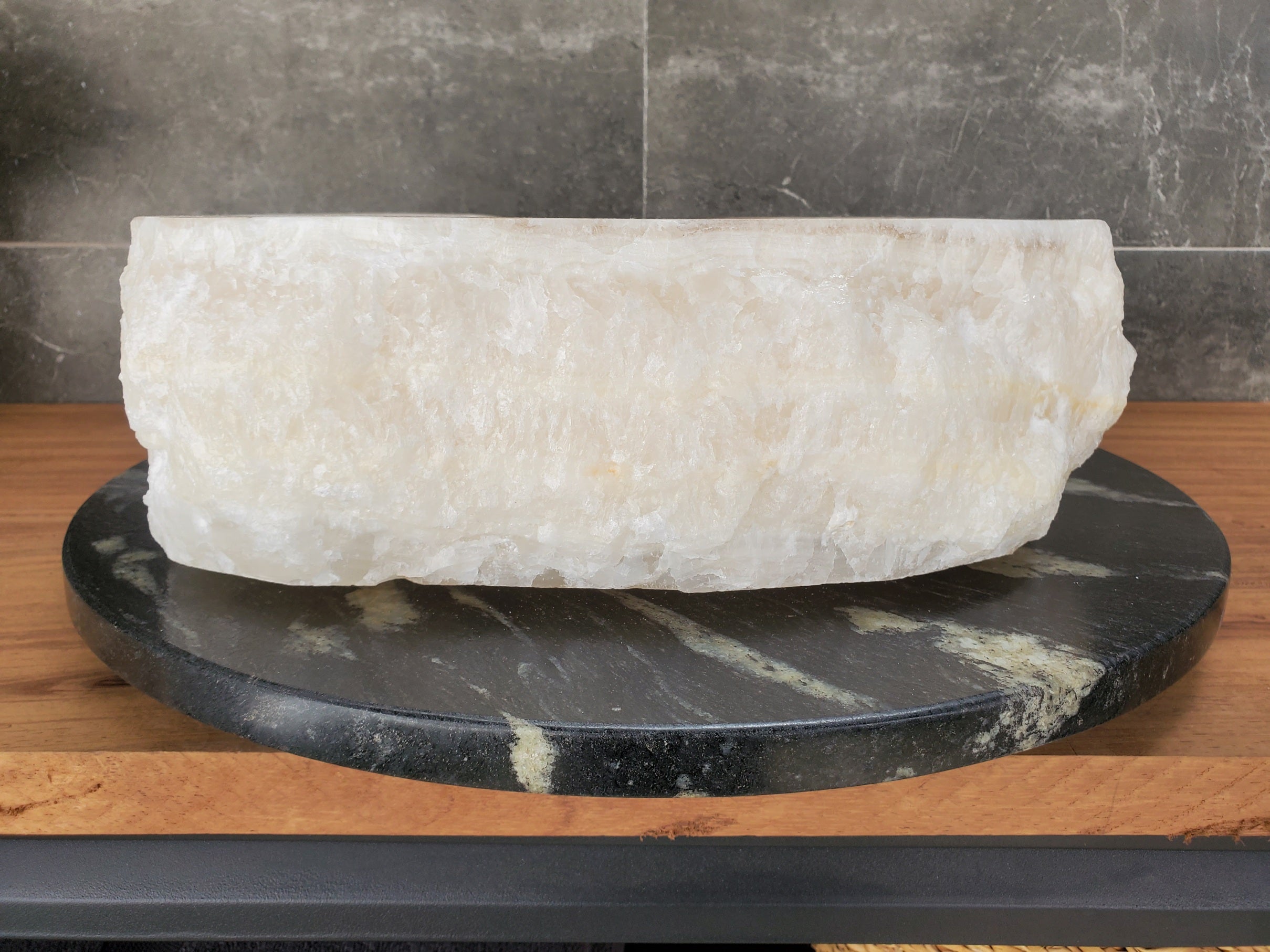 S33_18 Onyx Stone Vessel Sink- 15.5 x 13.5 inch