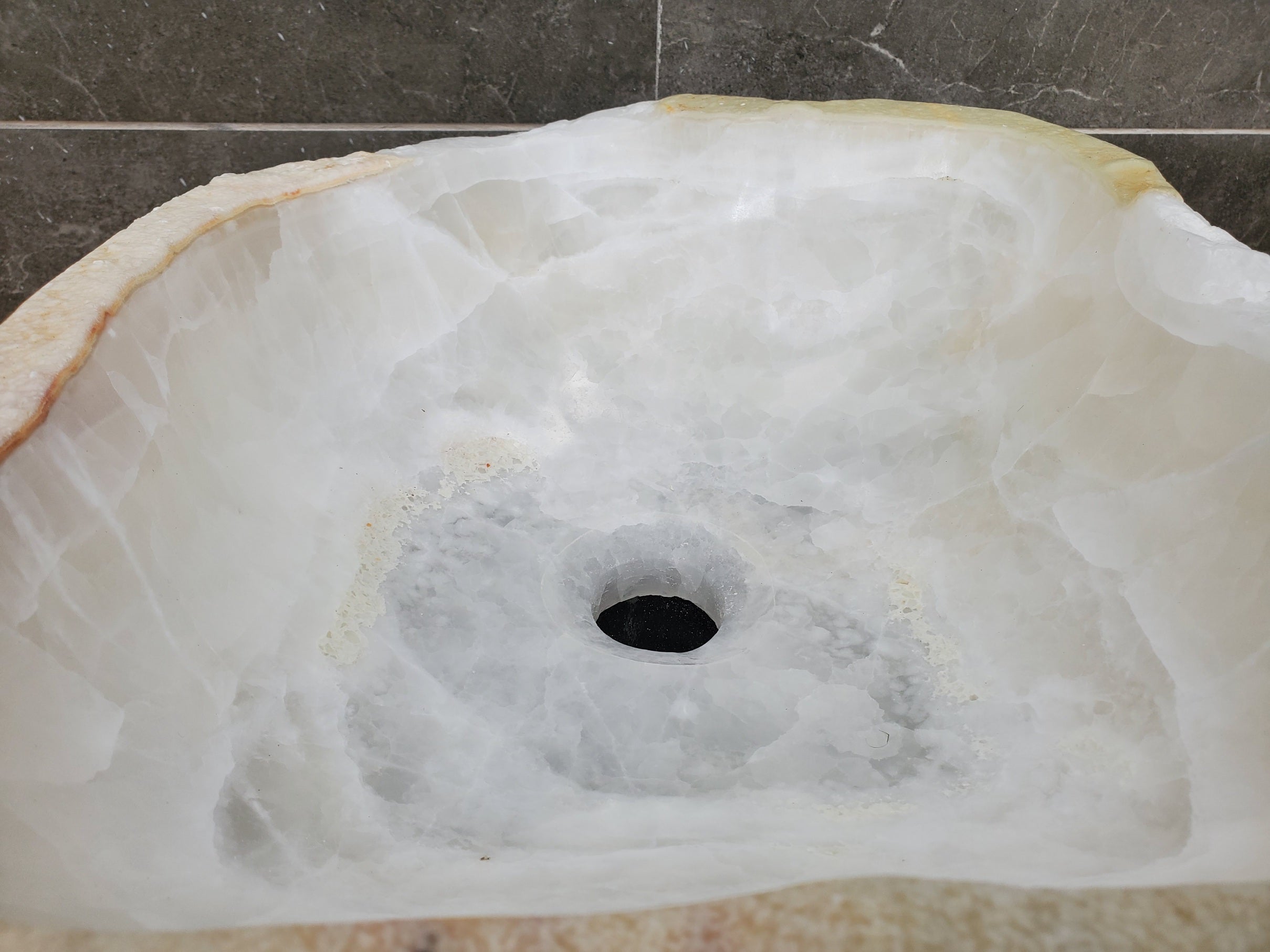 S31_45 Onyx Stone Vessel Bathroom Sink