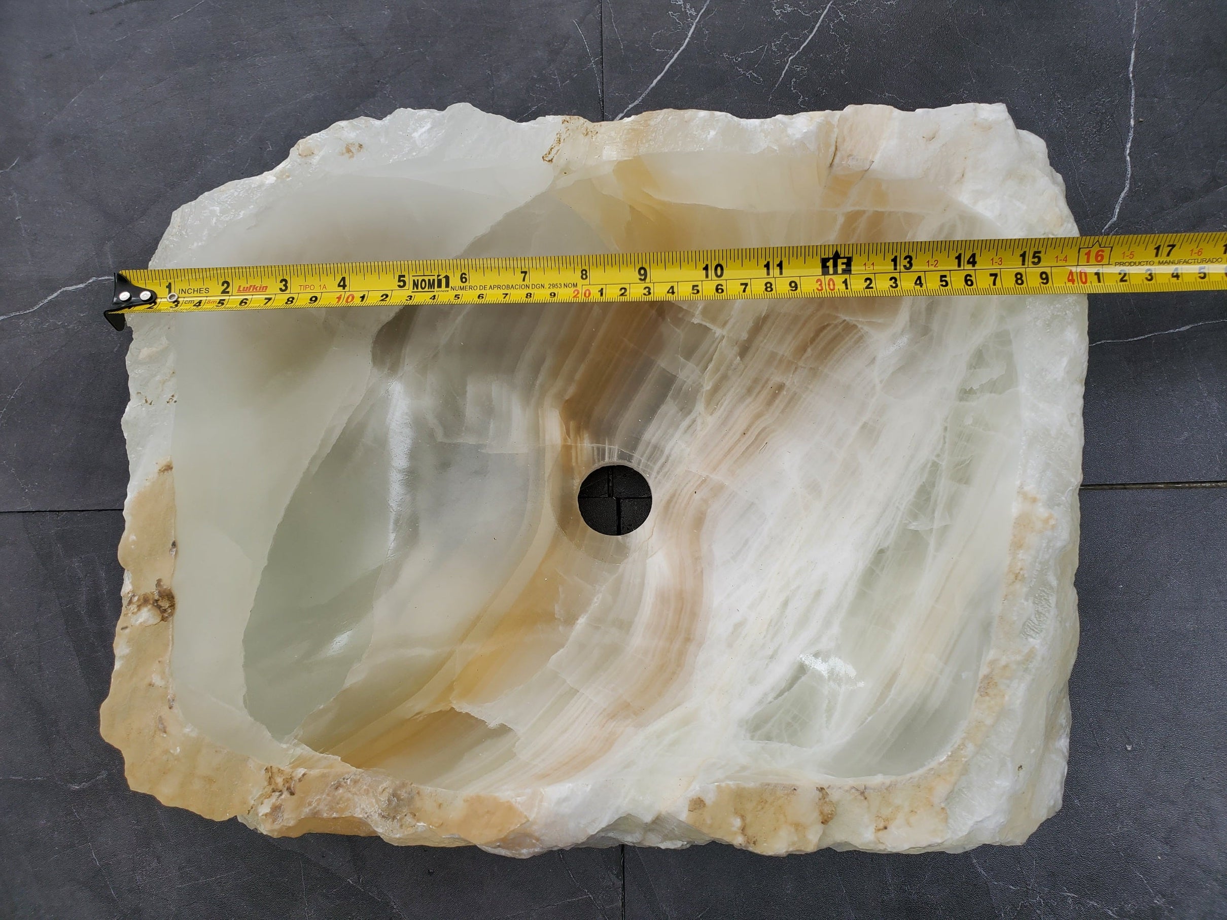 S31_48 Onyx Stone Vessel Bathroom Sink