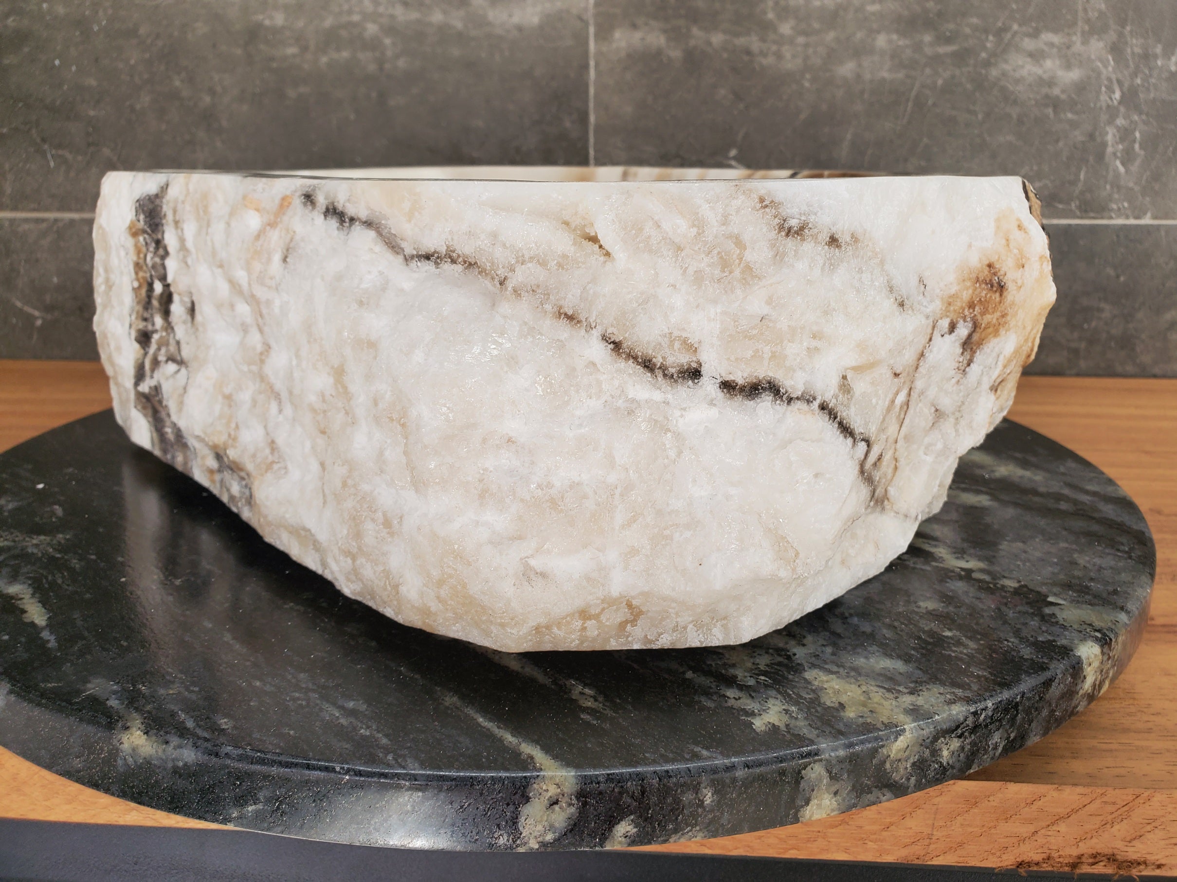 S33_10 Onyx Stone Vessel Sink