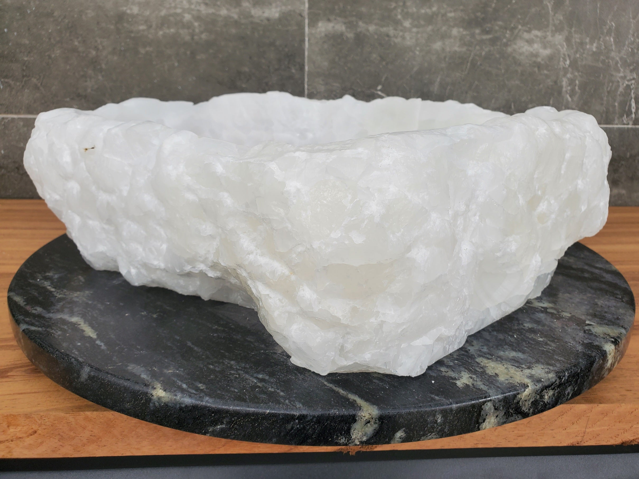 S31_47 Onyx Stone Vessel Bathroom Sink - 16 x 14 inch