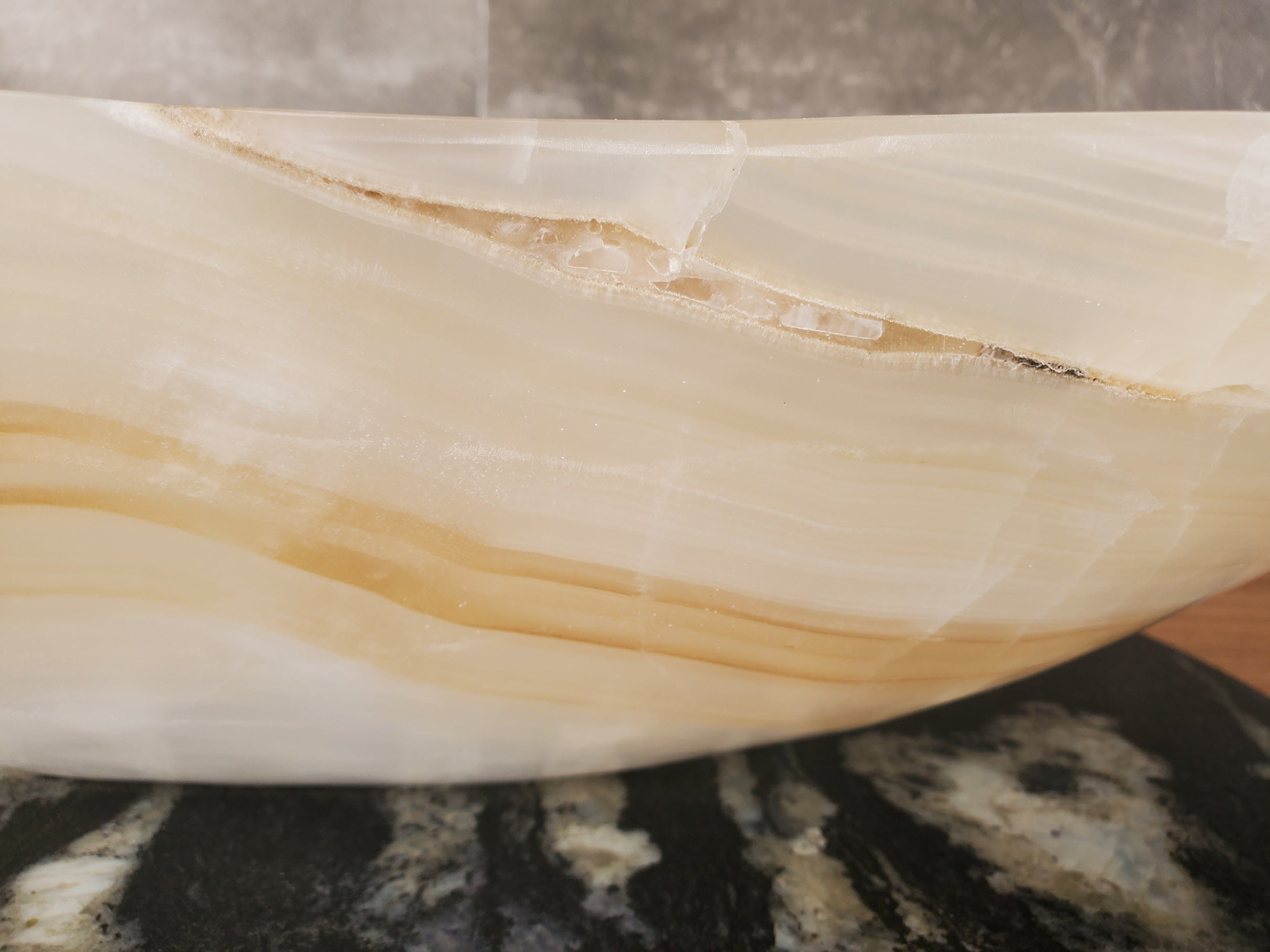 S33_28 White Onyx Bathroom Vessel Sink