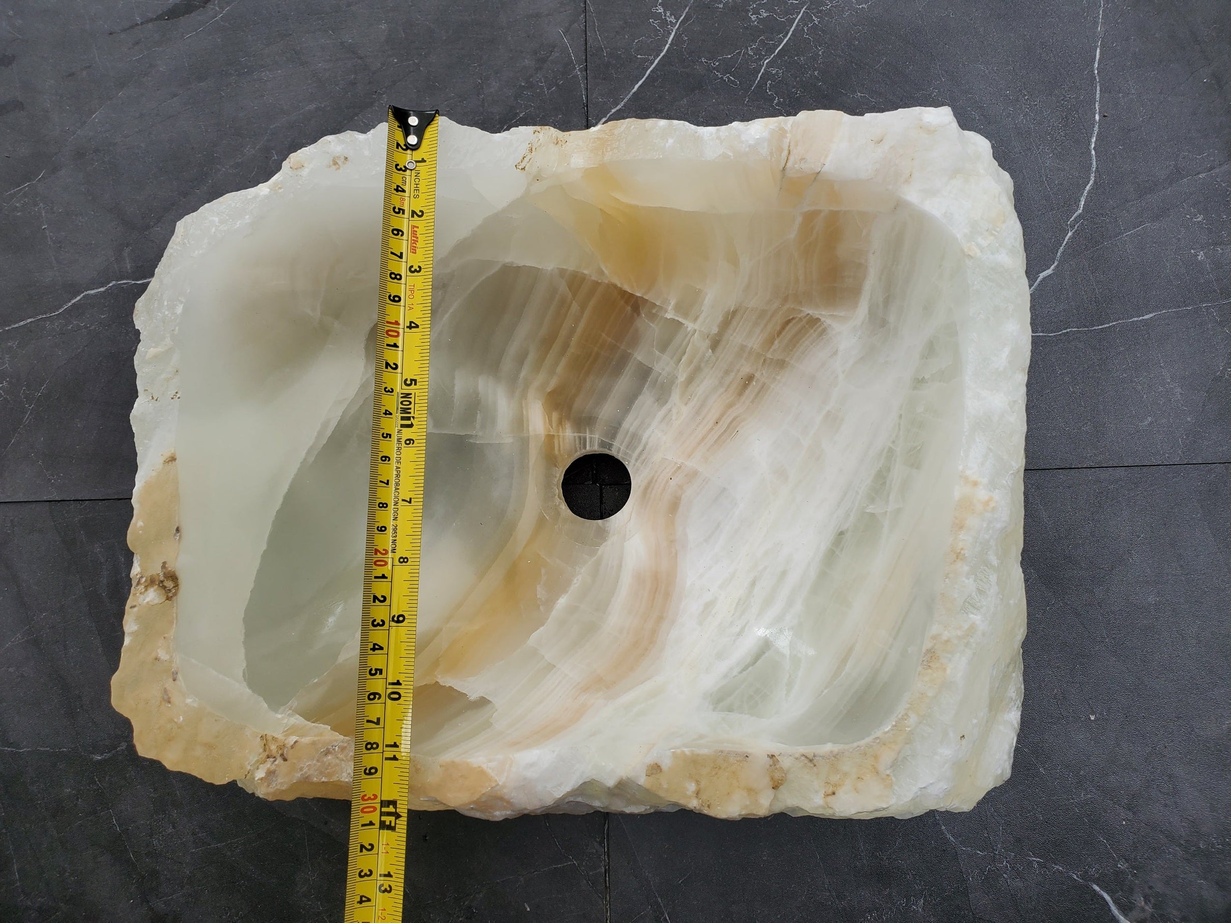 S31_48 Onyx Stone Vessel Bathroom Sink