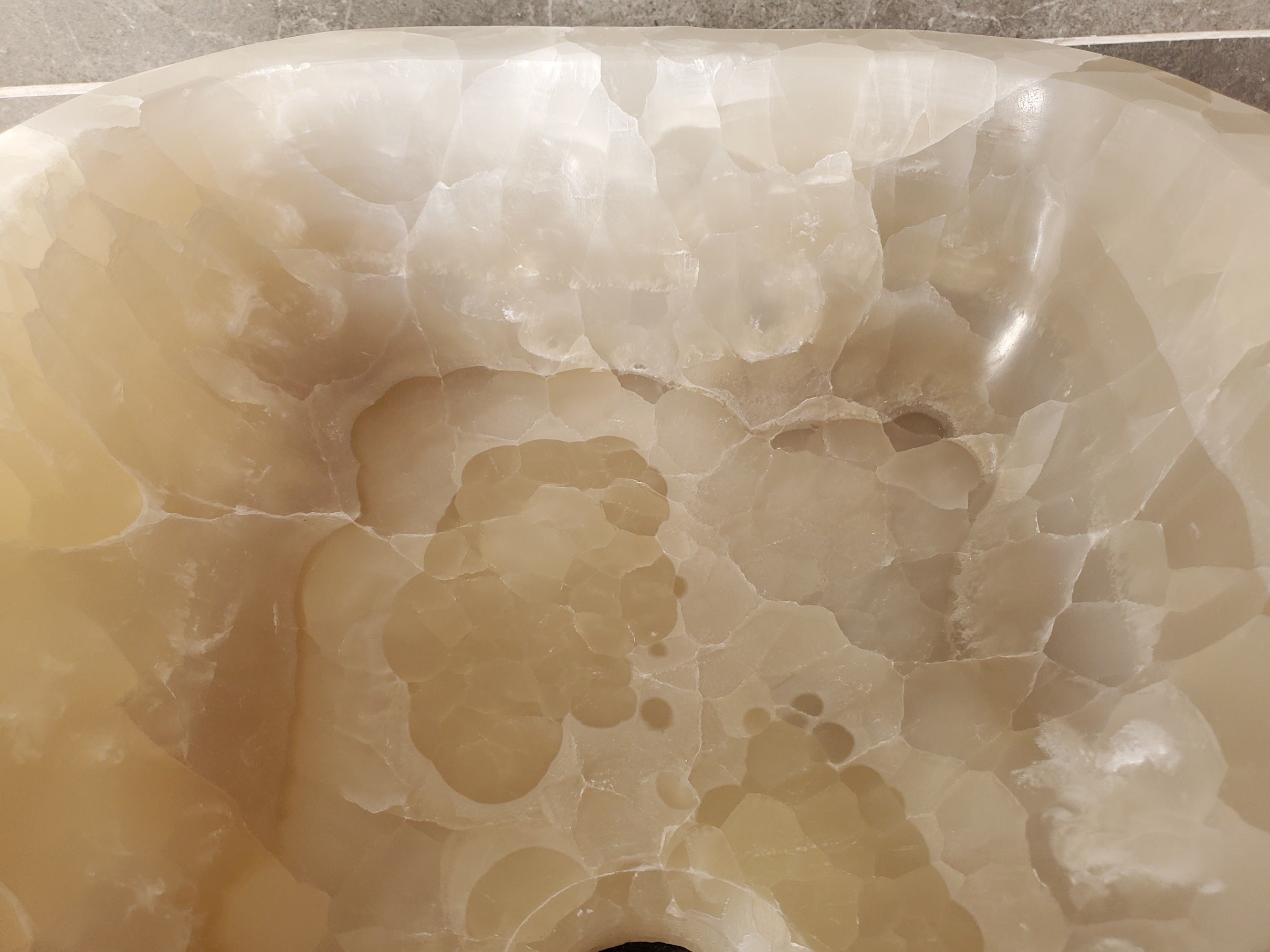 S33_14 Onyx Stone Vessel Sink - 19 x 12.5 inch