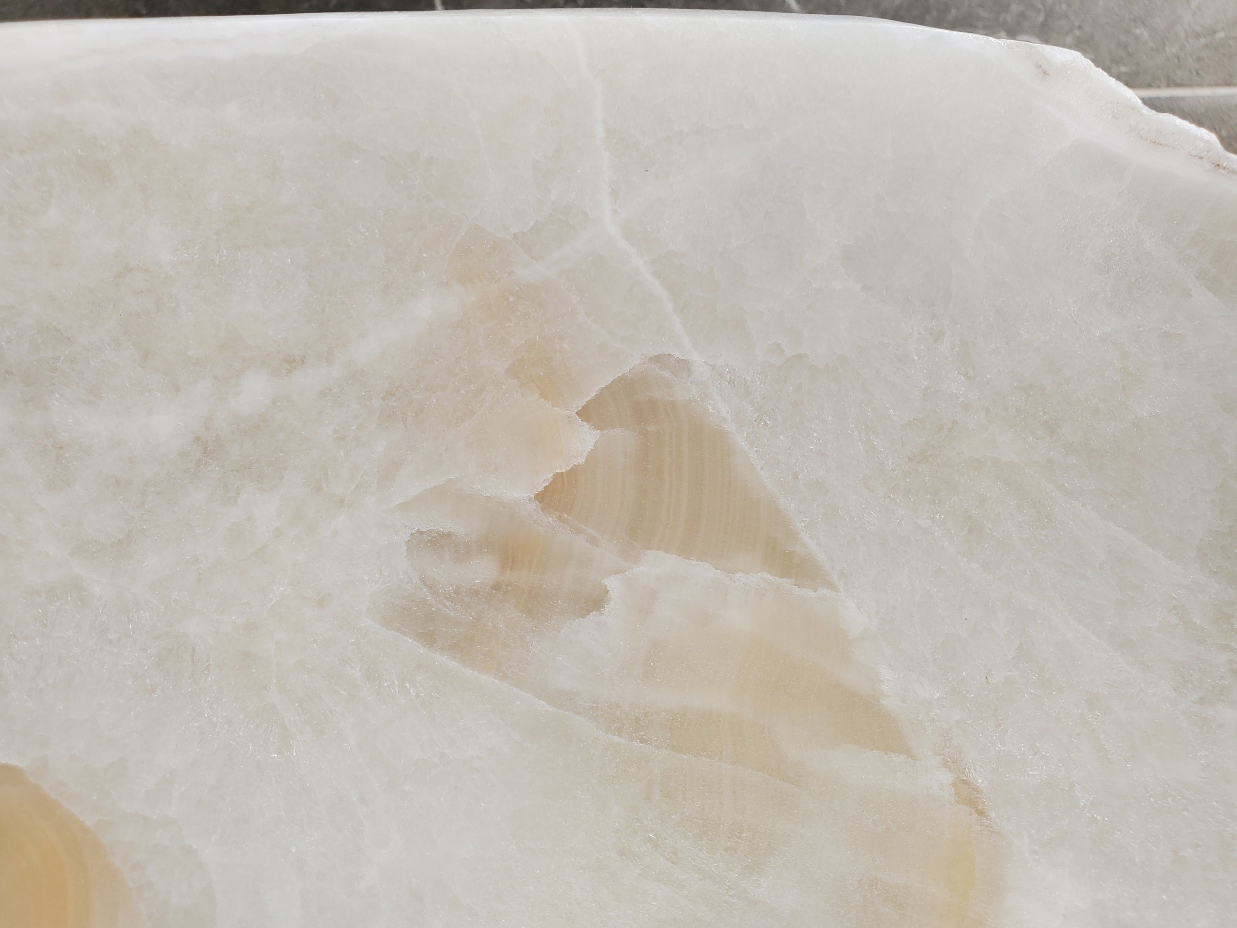 S33_33 Neutral White Onyx Bathroom Vessel Sink