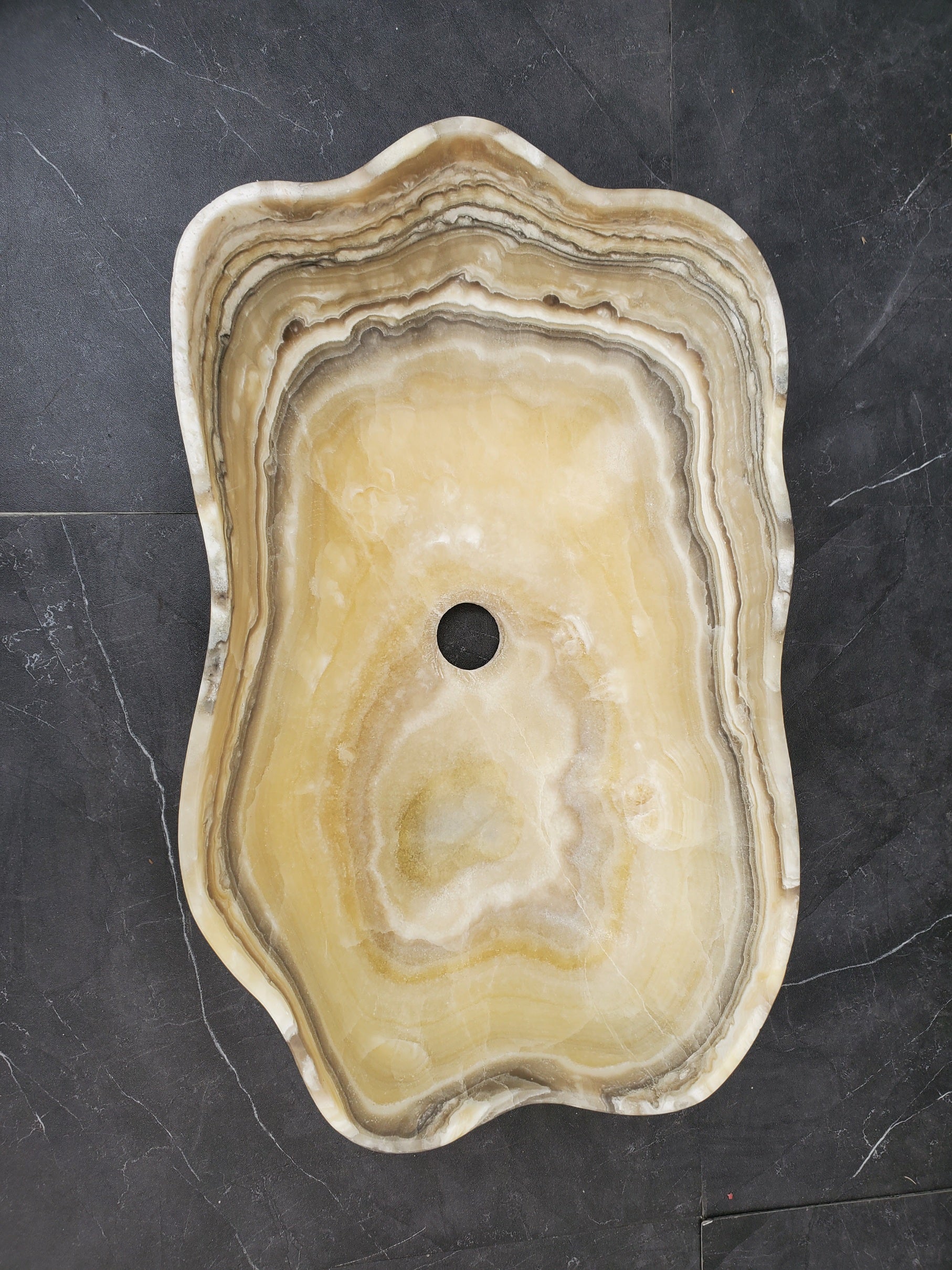 S33_43 Onyx Bathroom Vessel Sink - 19 x 11.5 inch