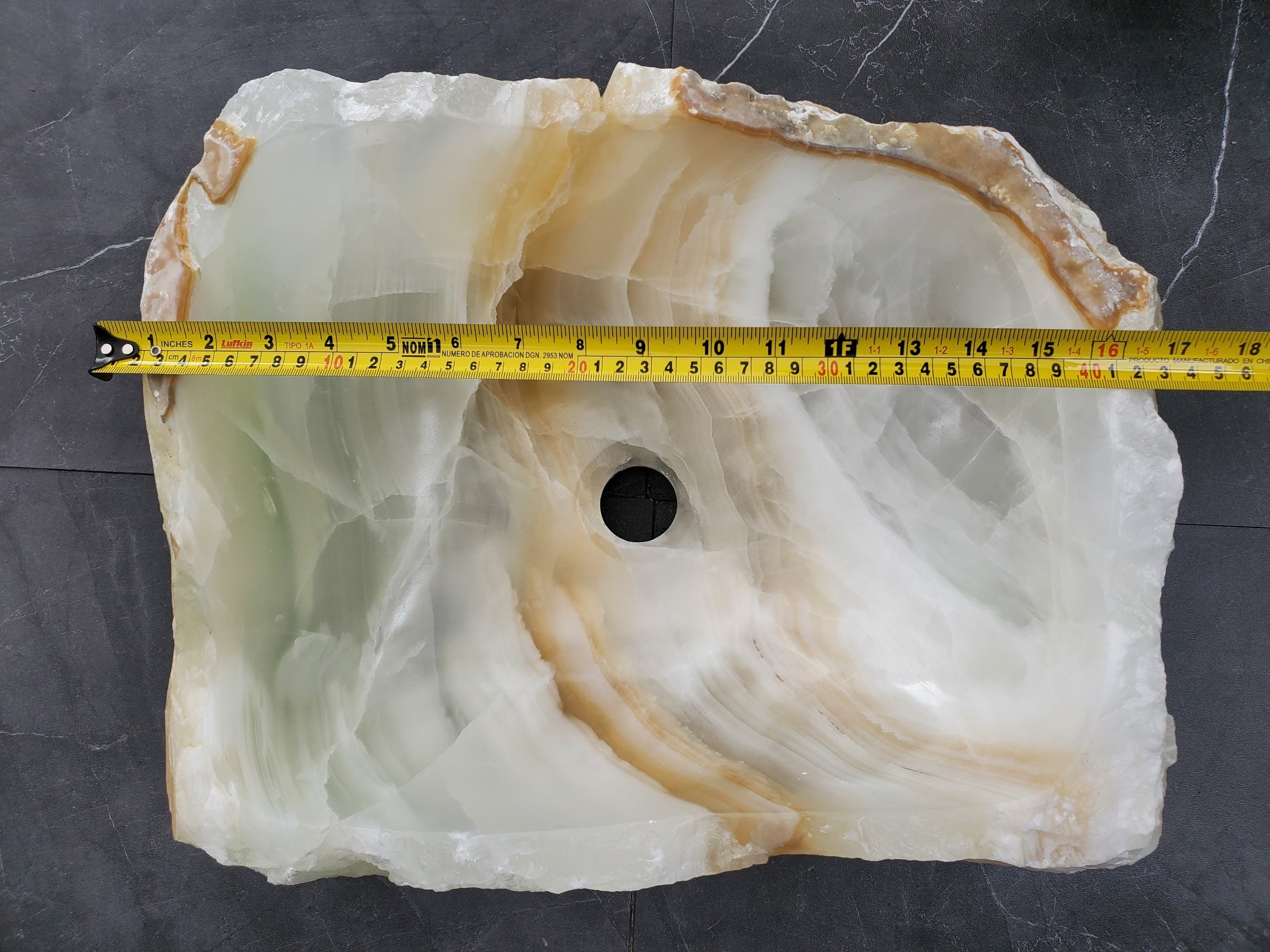 S31_49 Onyx Stone Vessel Bathroom Sink