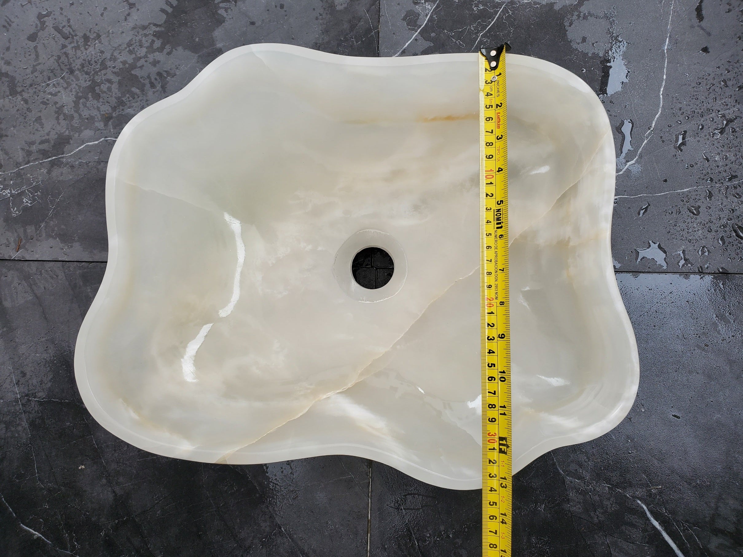 S32_08 Onyx Stone Vessel Bathroom Sink