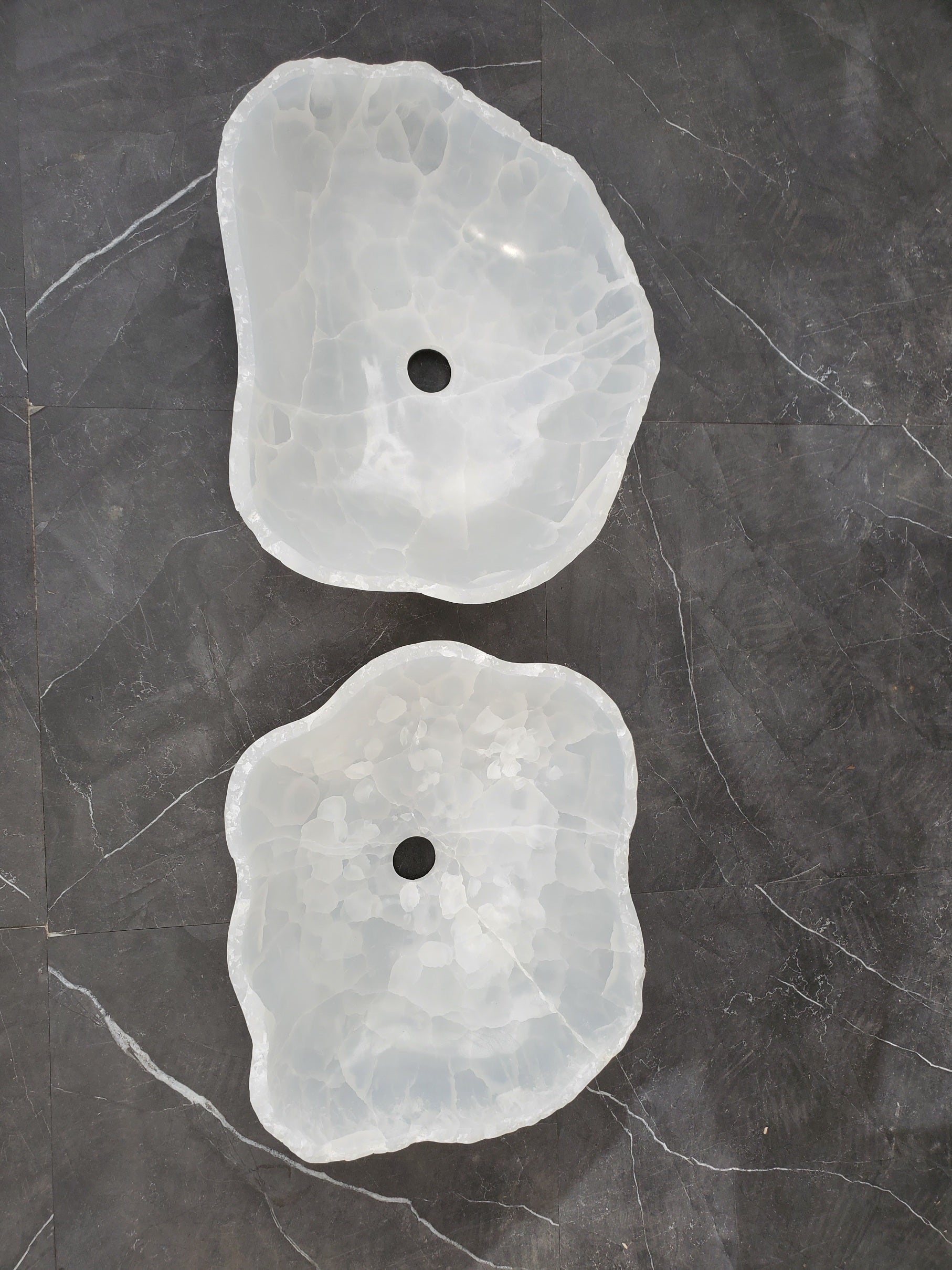 SET3303 Onyx Stone Master Bath Set of 2 (Two) Vessel Sinks