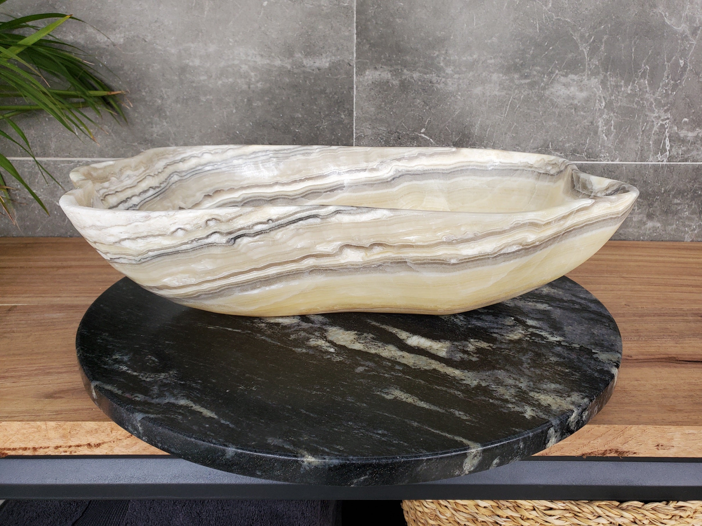 S33_43 Onyx Bathroom Vessel Sink - 19 x 11.5 inch