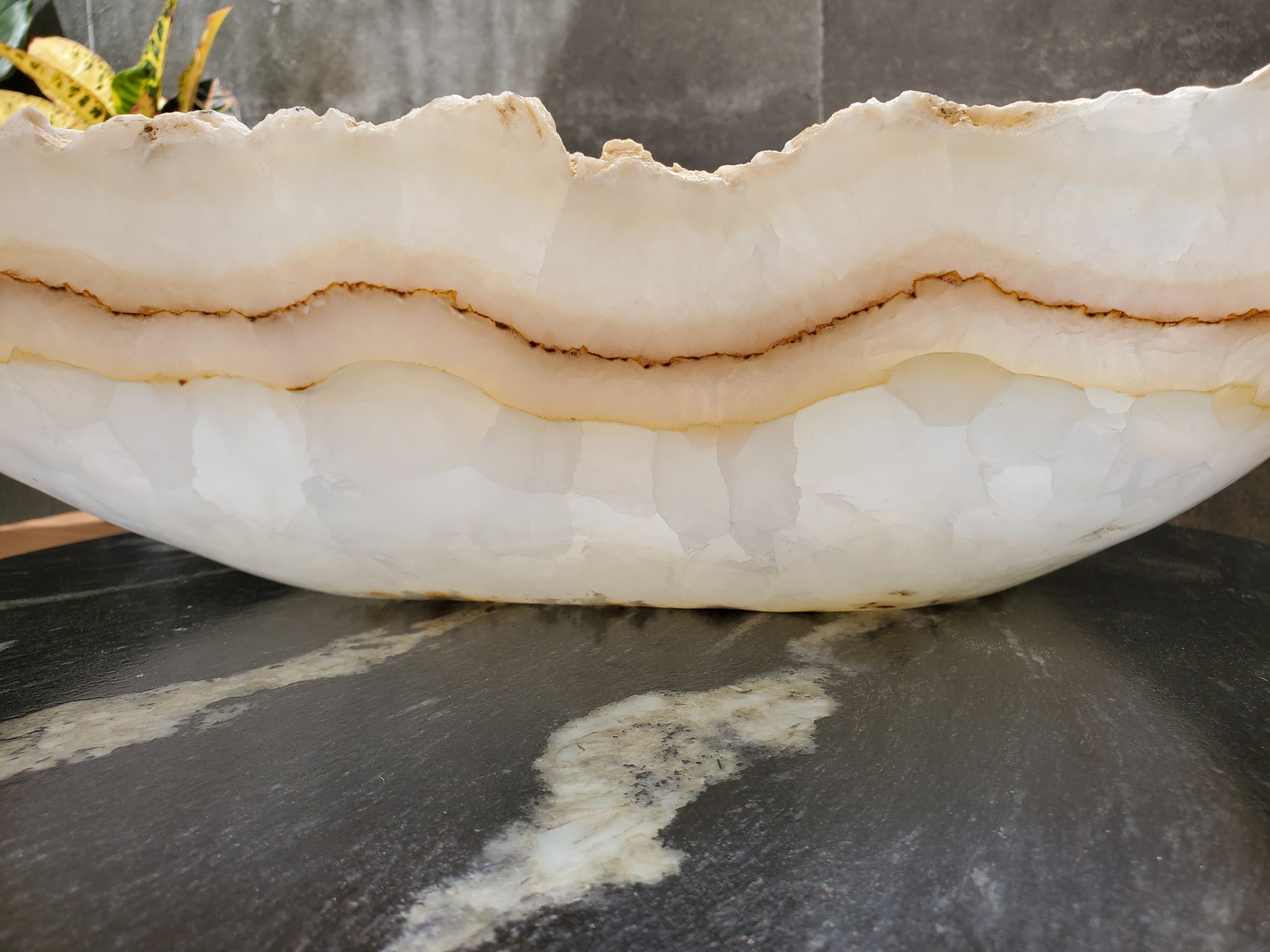 S31_38 Onyx Stone Vessel Bathroom Sink - 19 x 13 inch