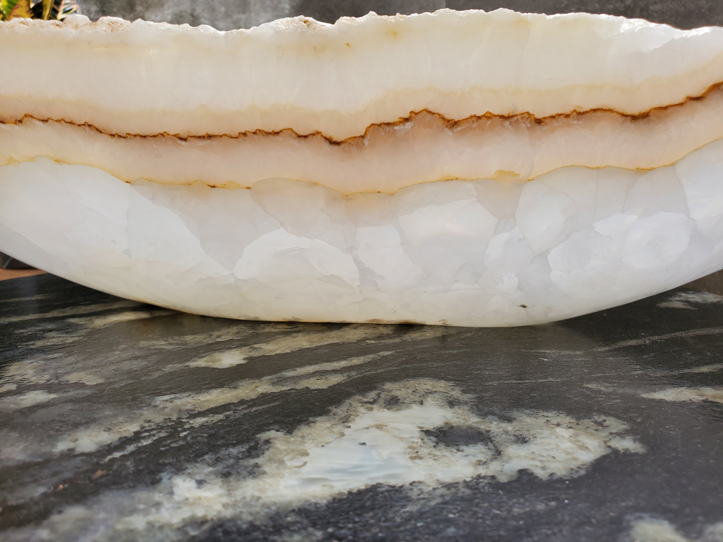 S31_38 Onyx Stone Vessel Bathroom Sink