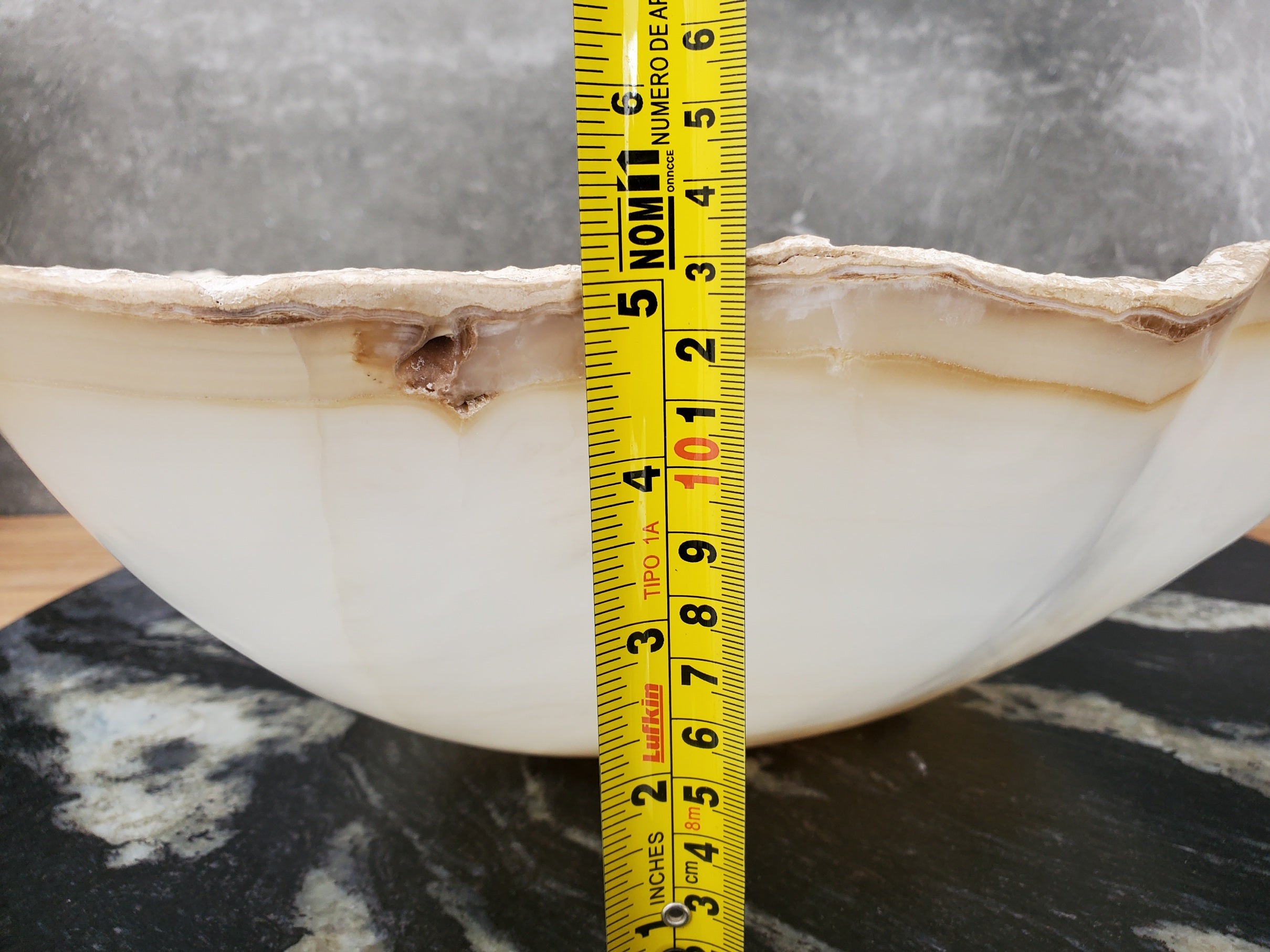S32_13 Onyx Stone Vessel Bathroom Sink - 17 x 12 inch