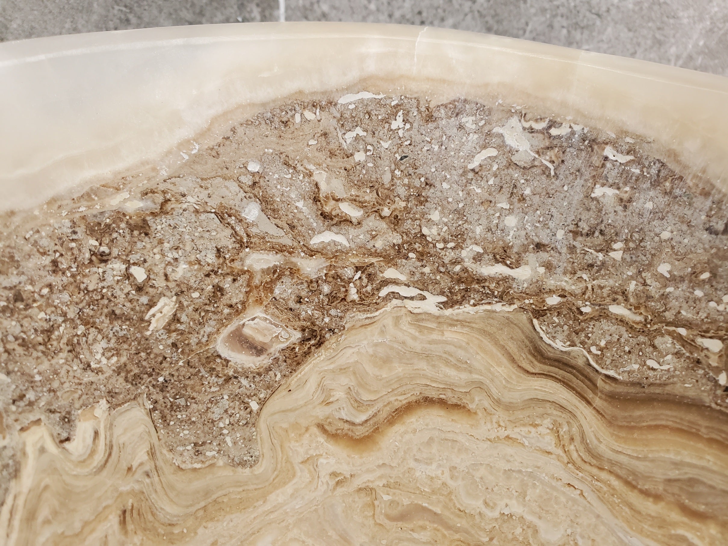 S33_39 Onyx Stone Vessel Bathroom Sink