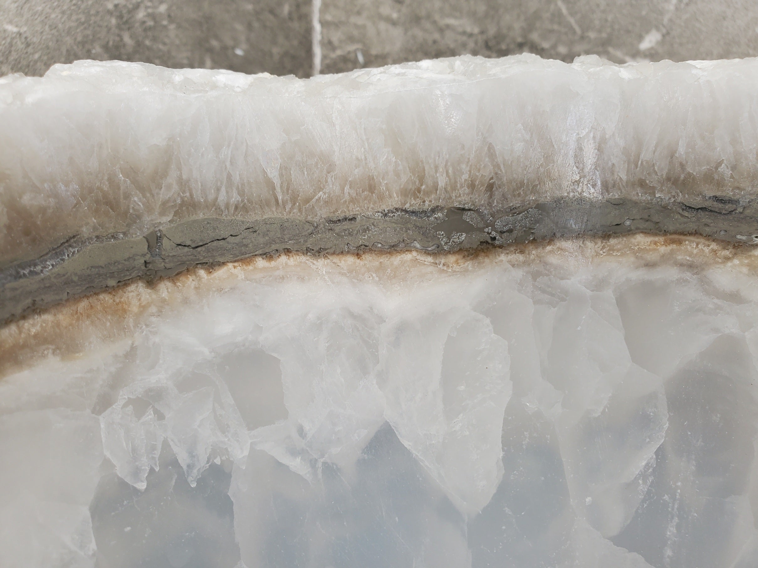 S33_48 White Onyx Bathroom Vessel Sink