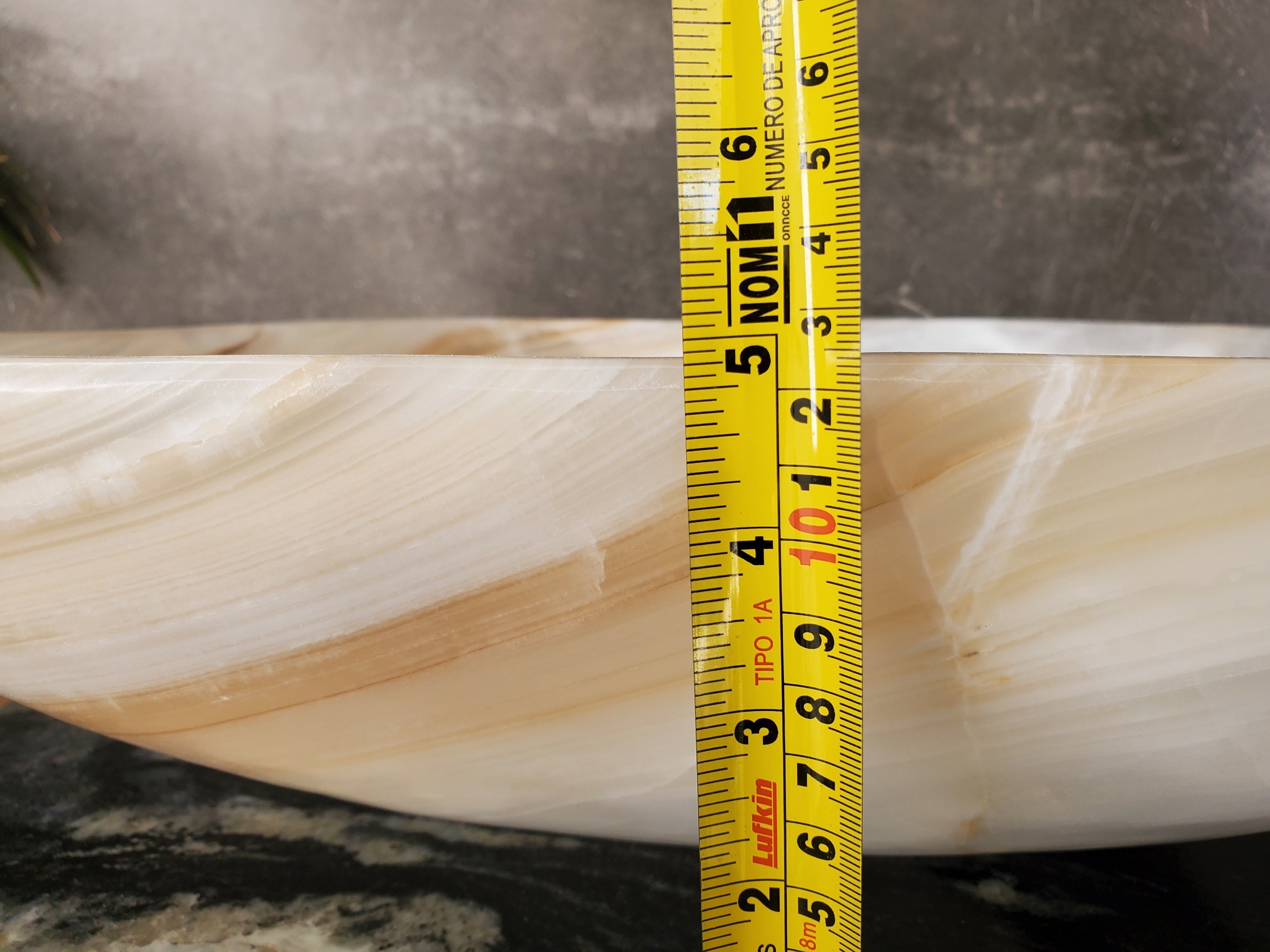 S33_28 White Onyx Bathroom Vessel Sink