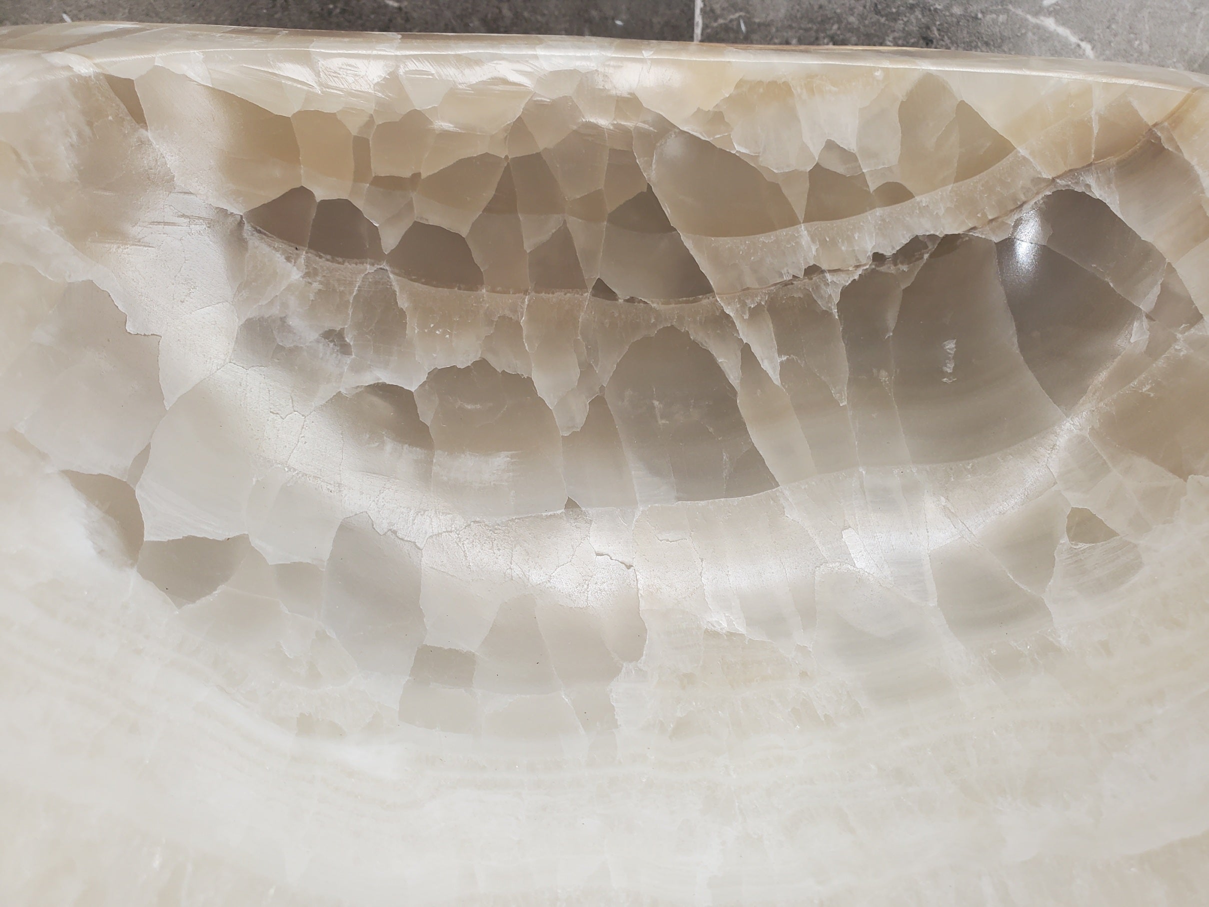 S33_09 Onyx Stone Vessel Sink - 19.5 x 13 inch