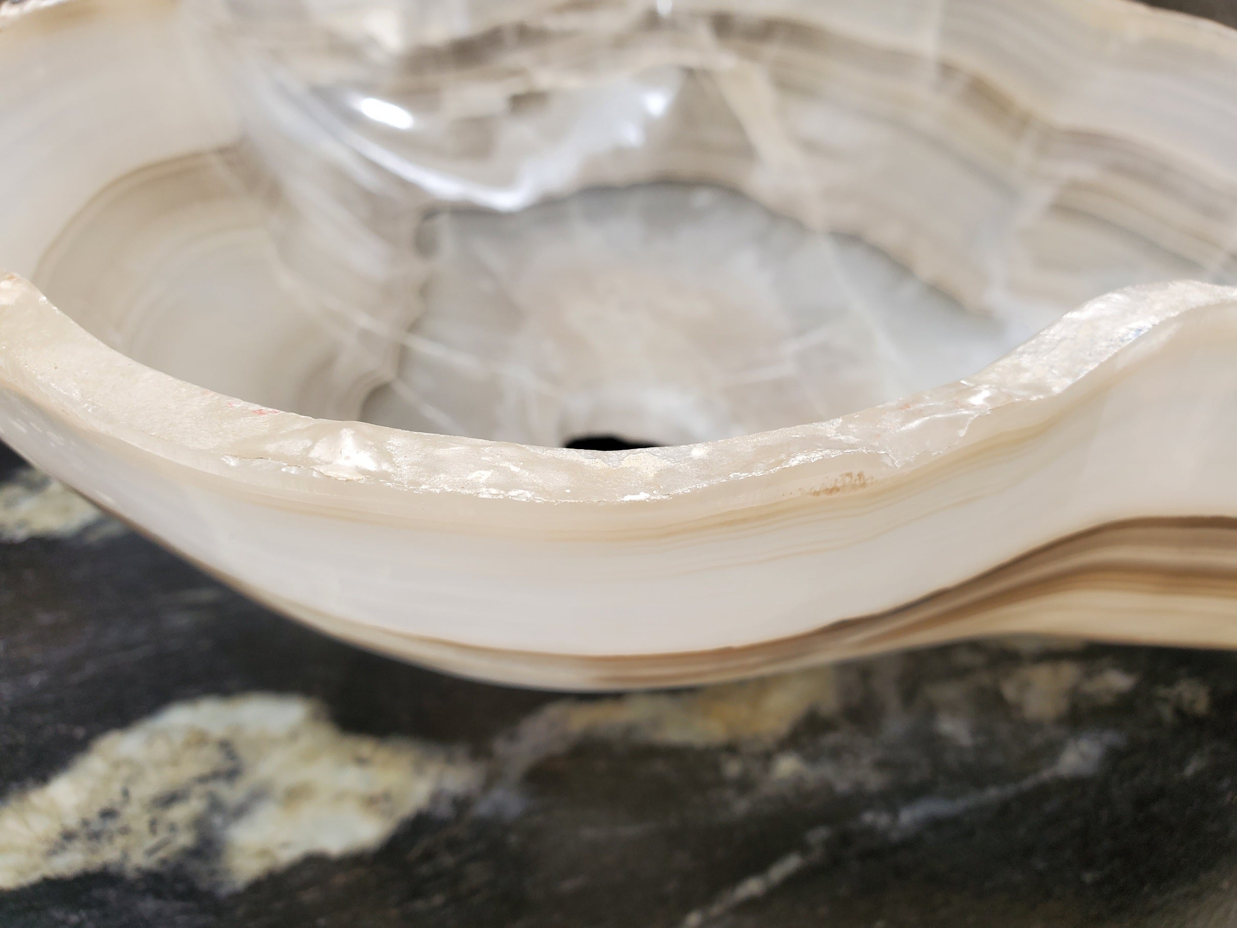 S32_16 Onyx Stone Vessel Bathroom Sink - 15.5 x 12 inch