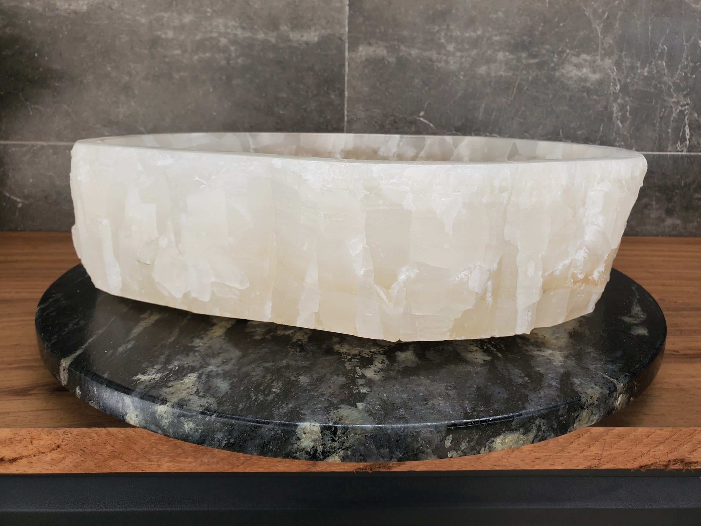 S33_20 Onyx Stone Vessel Sink - 16 x 13 inch