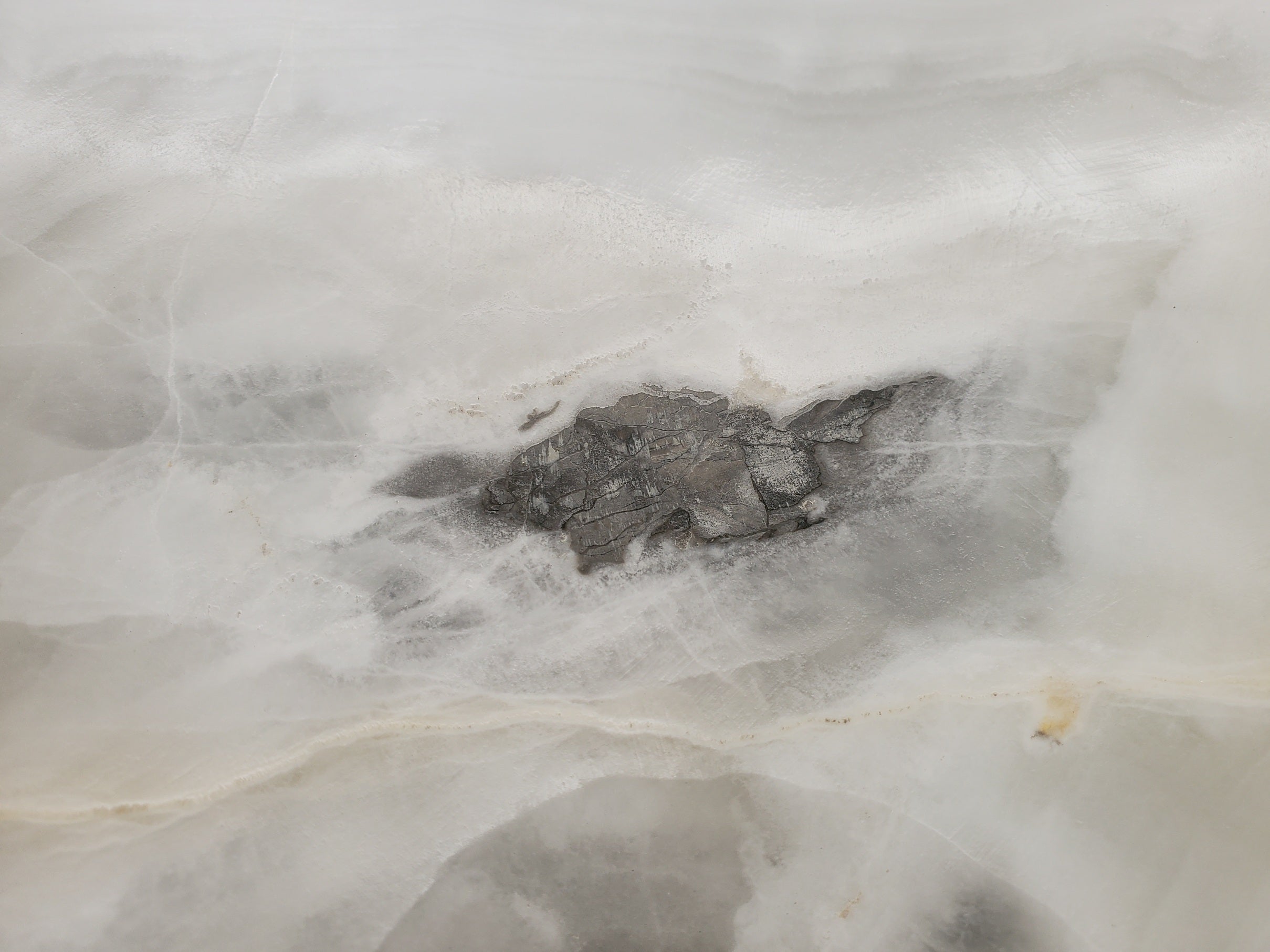 S33_28 White Onyx Bathroom Vessel Sink - 16 x 16 inch