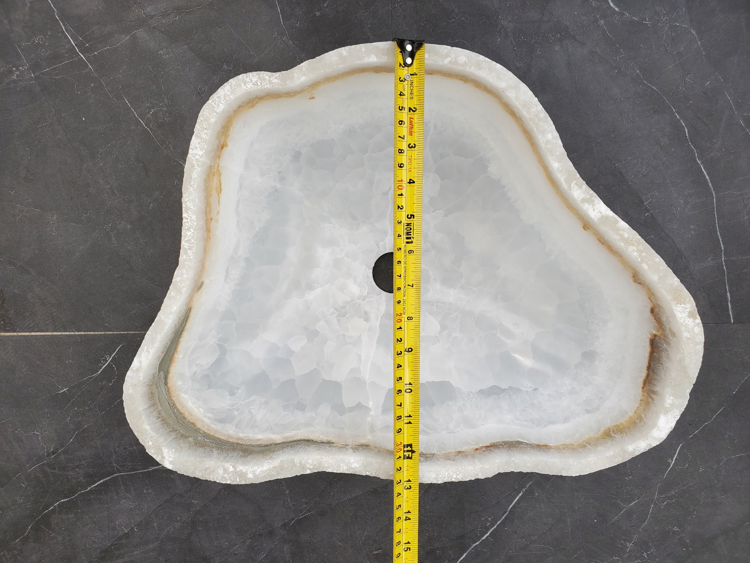 S33_49 White Onyx Bathroom Vessel Sink