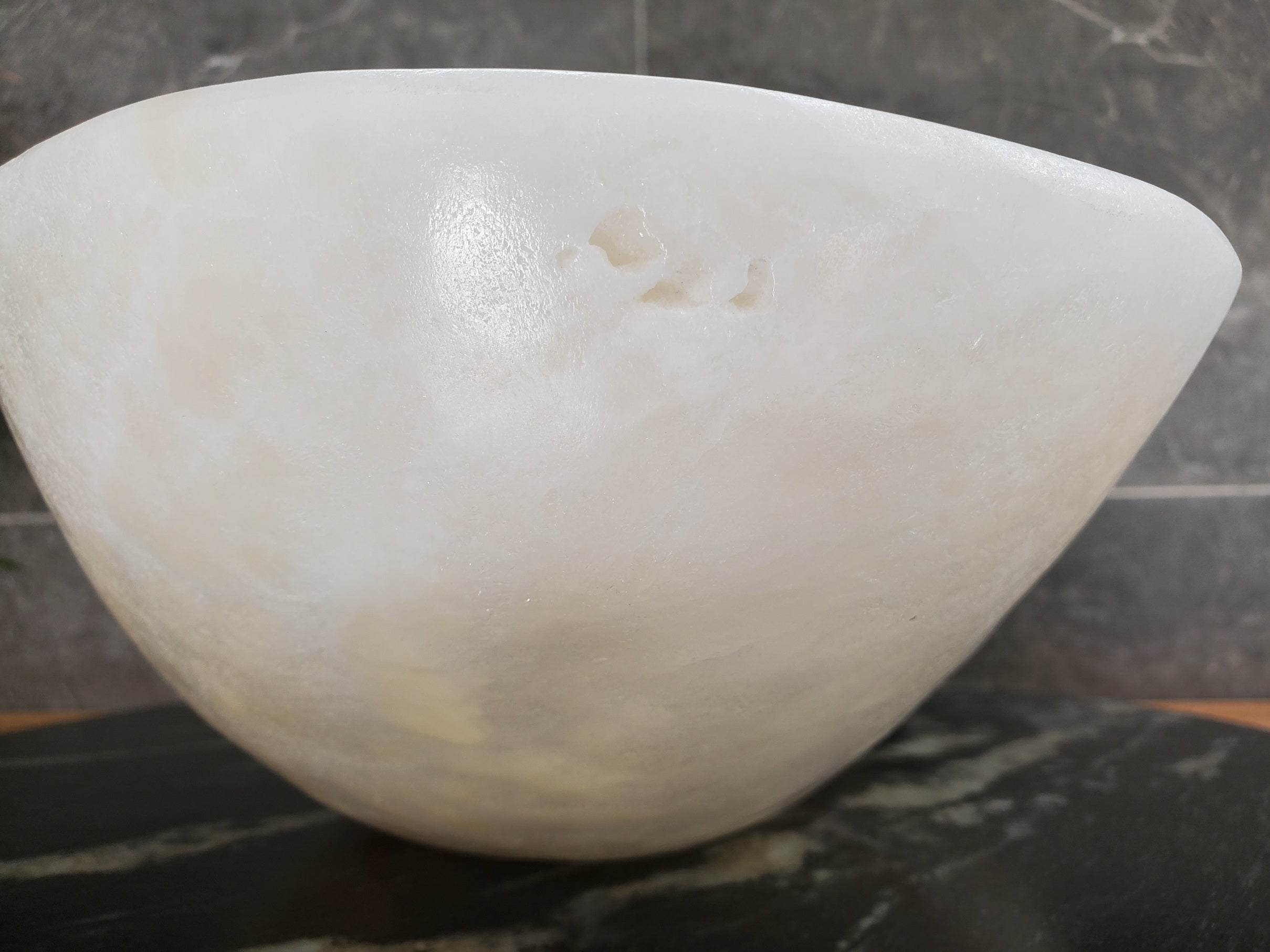 S33_33 Neutral White Onyx Bathroom Vessel Sink