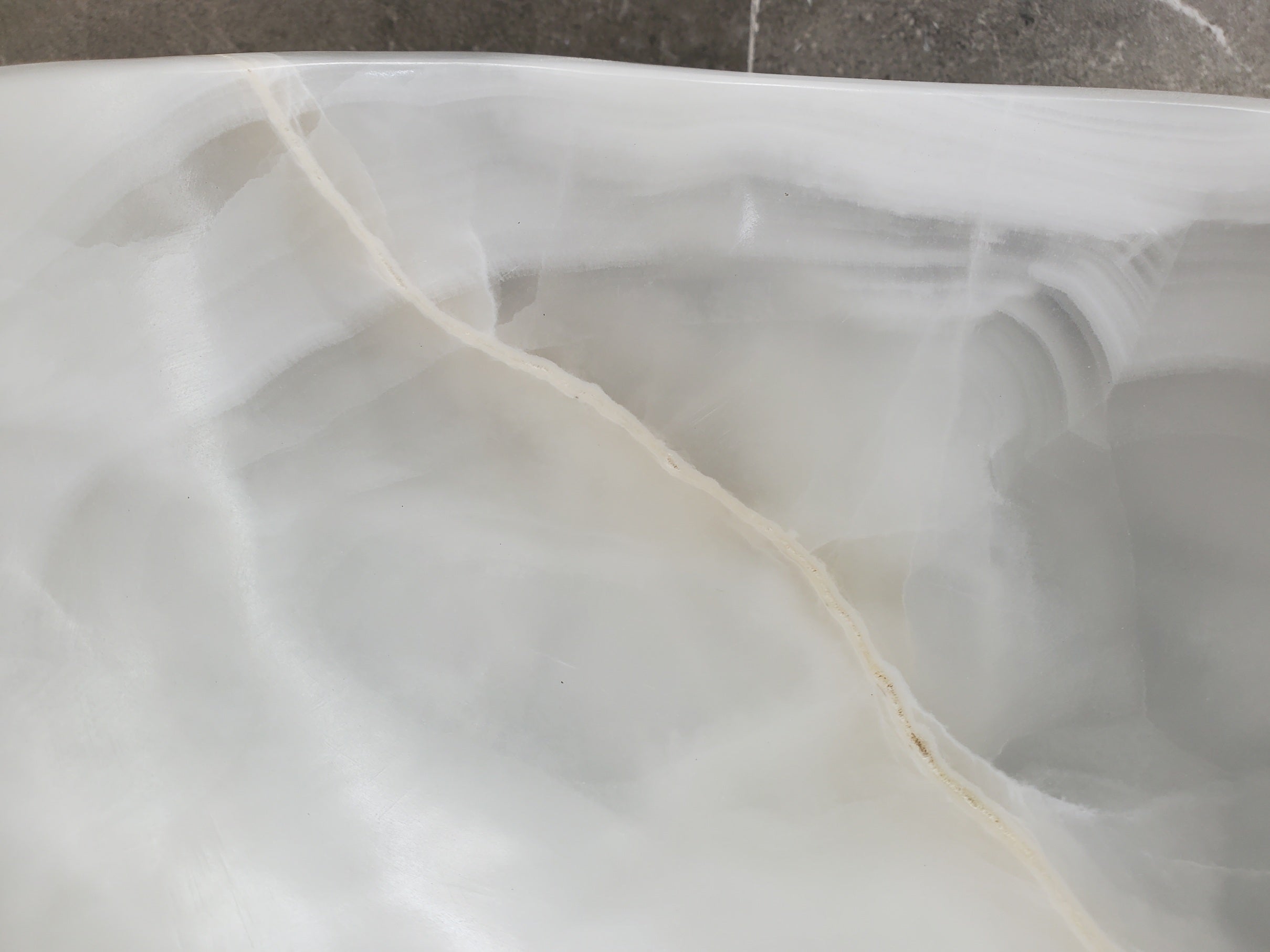 S33_26 White Onyx Bathroom Vessel Sink