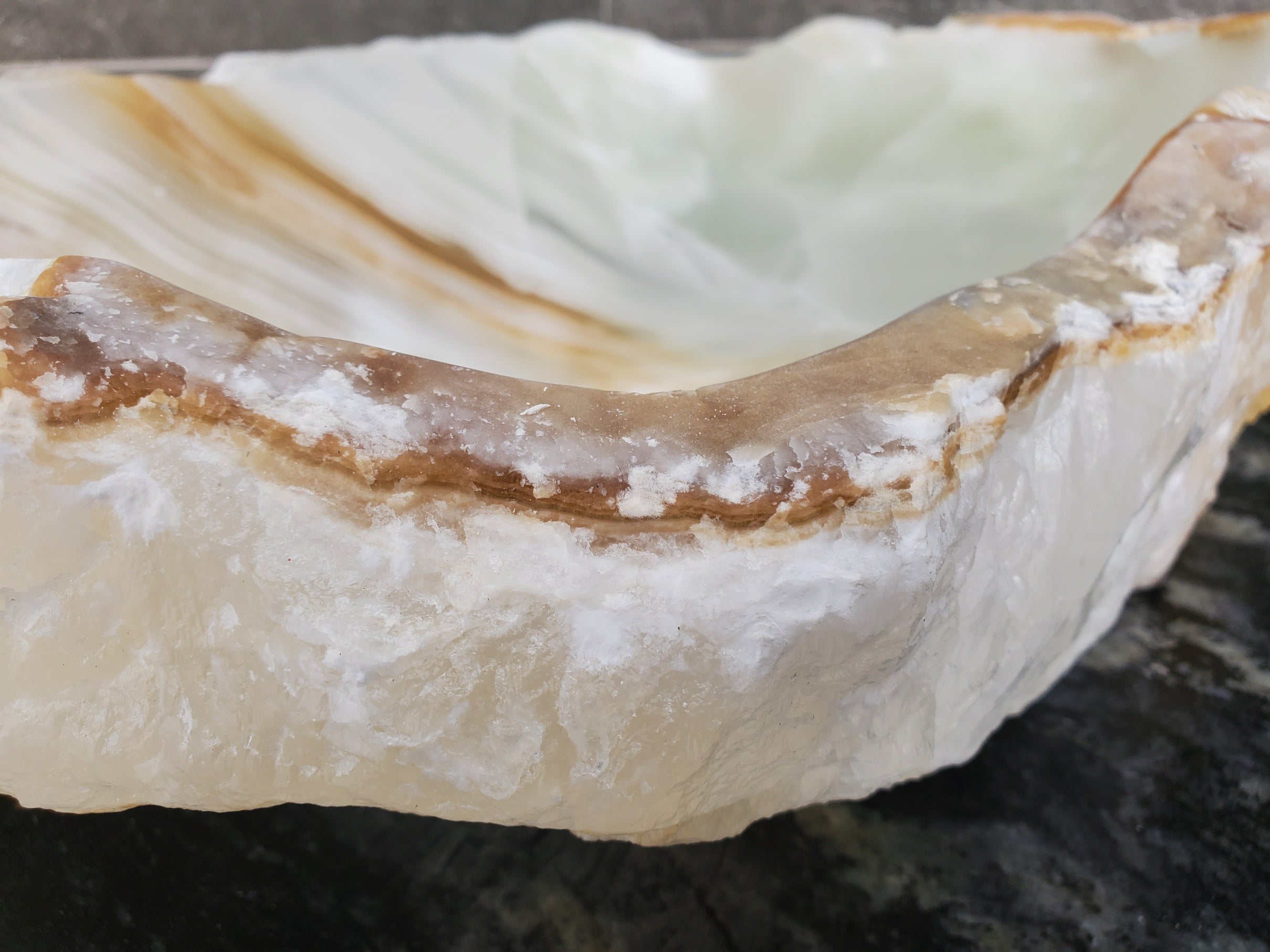 S31_49 Onyx Stone Vessel Bathroom Sink