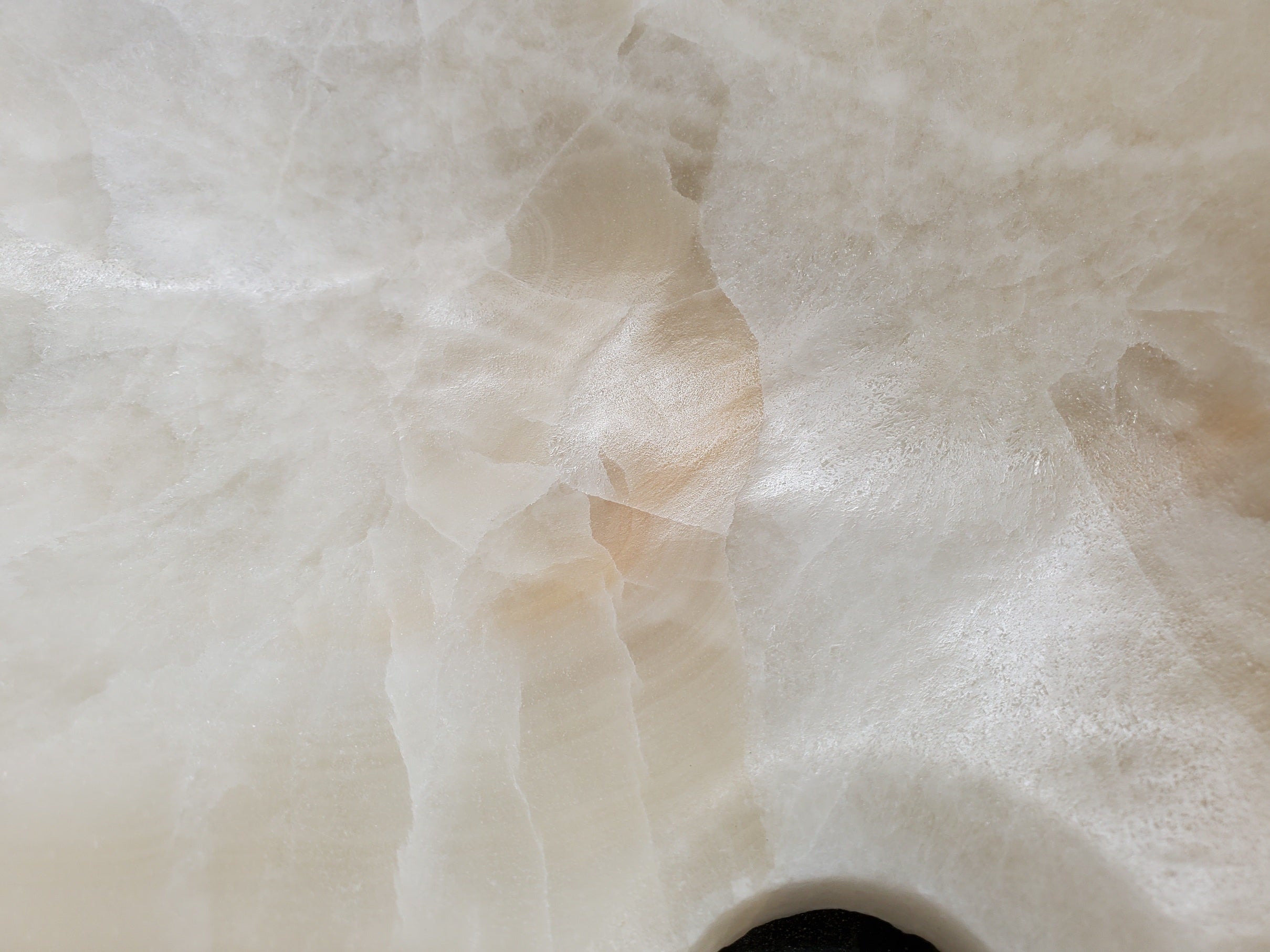 S33_33 Neutral White Onyx Bathroom Vessel Sink - 18 x 11 inch