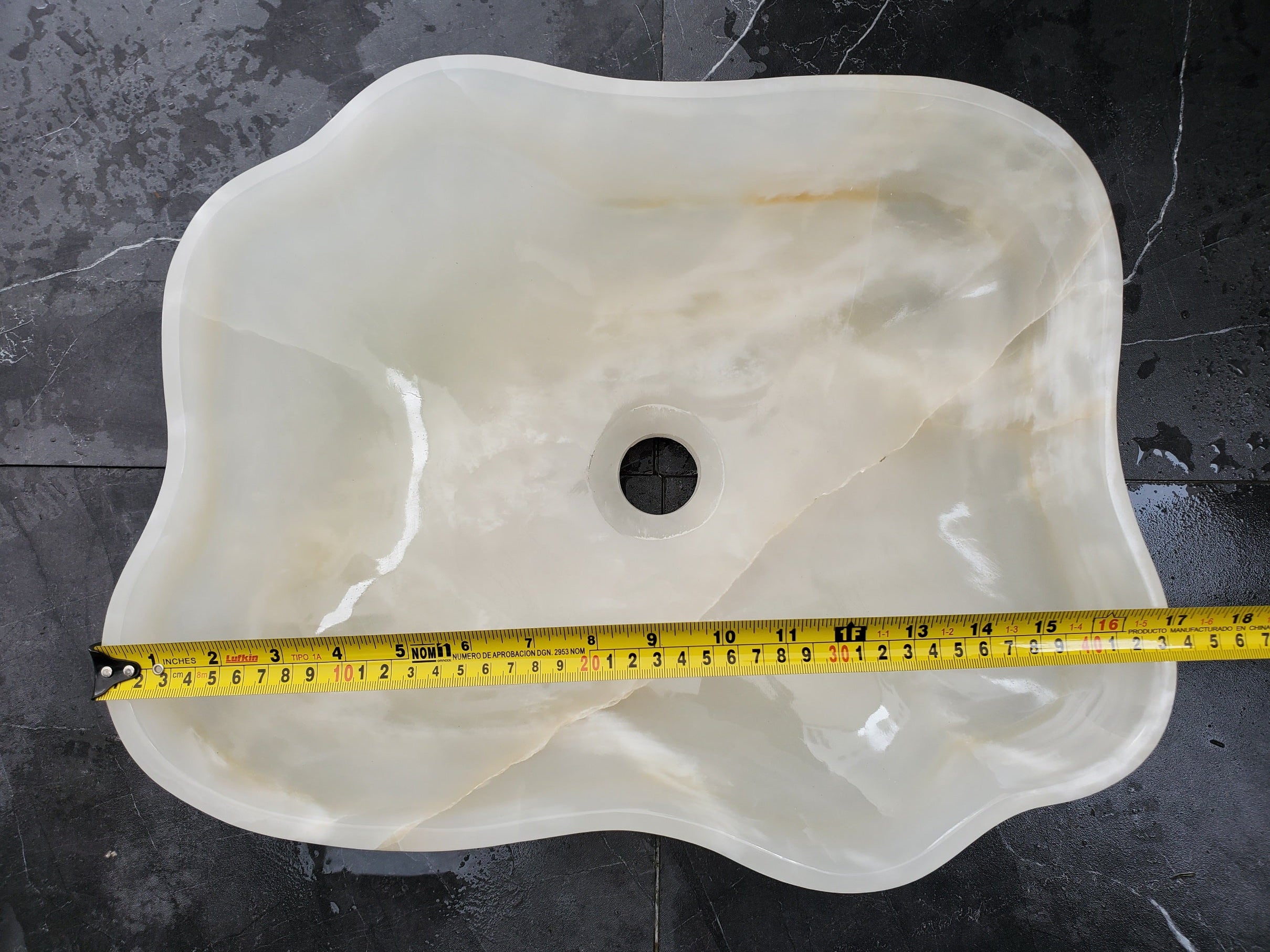 S32_08 Onyx Stone Vessel Bathroom Sink