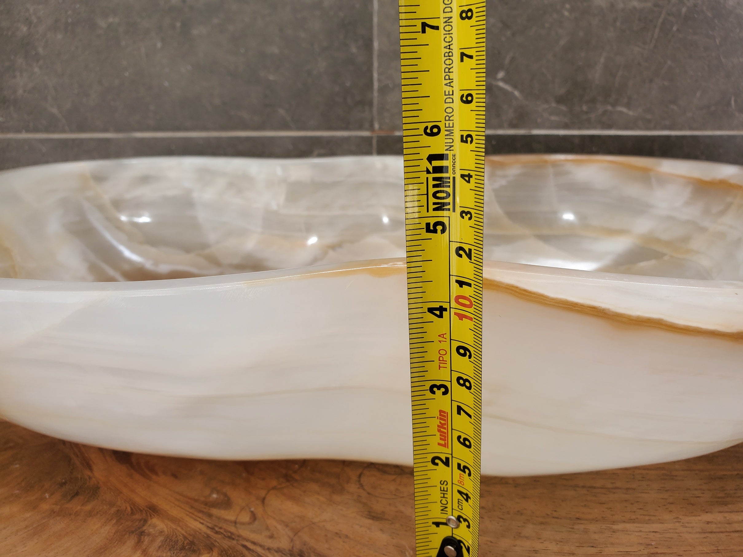 S32_15 Onyx Stone Vessel Bathroom Sink