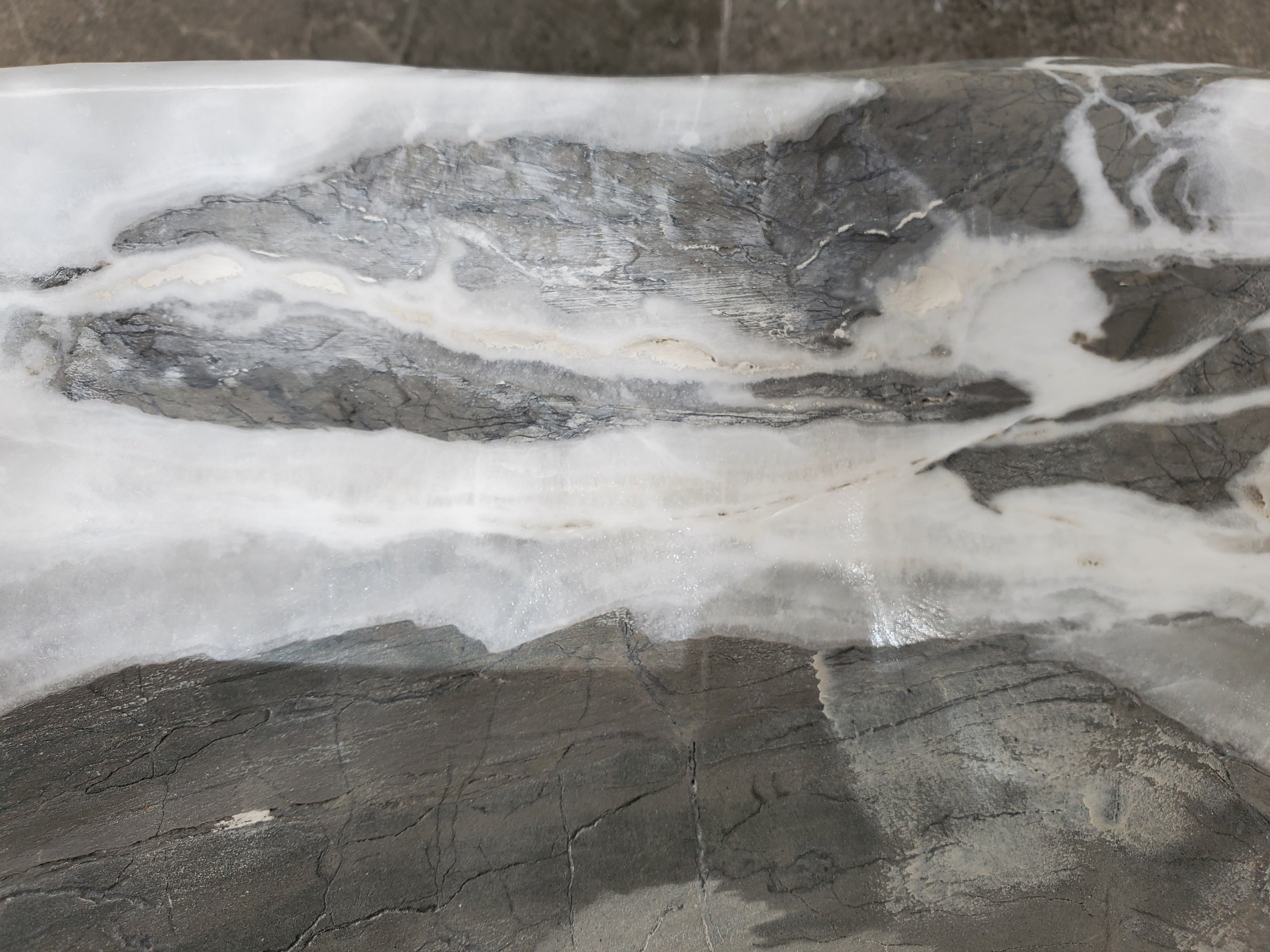 S33_29 White Onyx Bathroom Vessel Sink