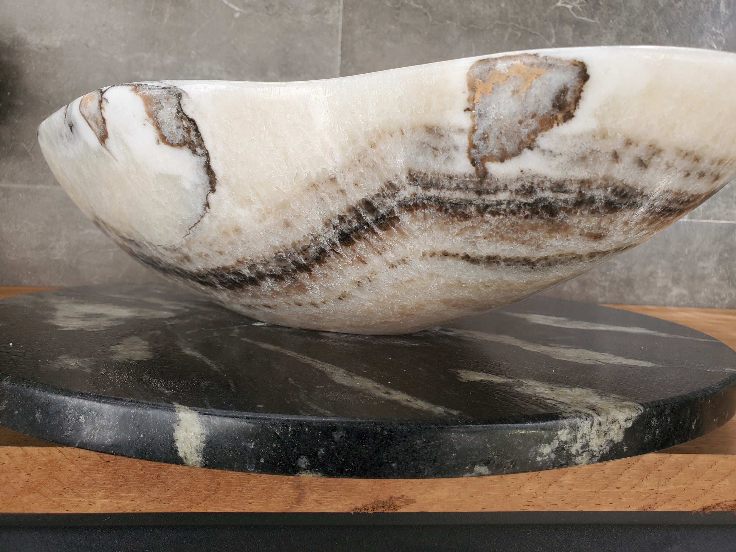 S32_23 Onyx Stone Vessel Bathroom Sink