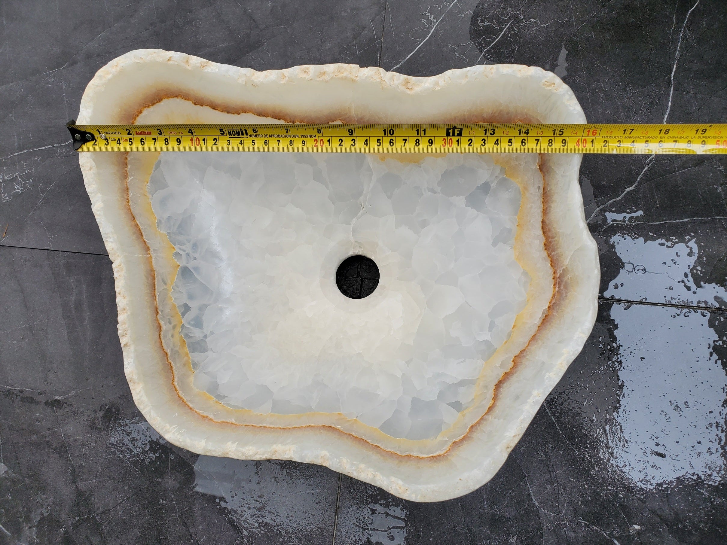 S32_03 Onyx Stone Vessel Bathroom Sink