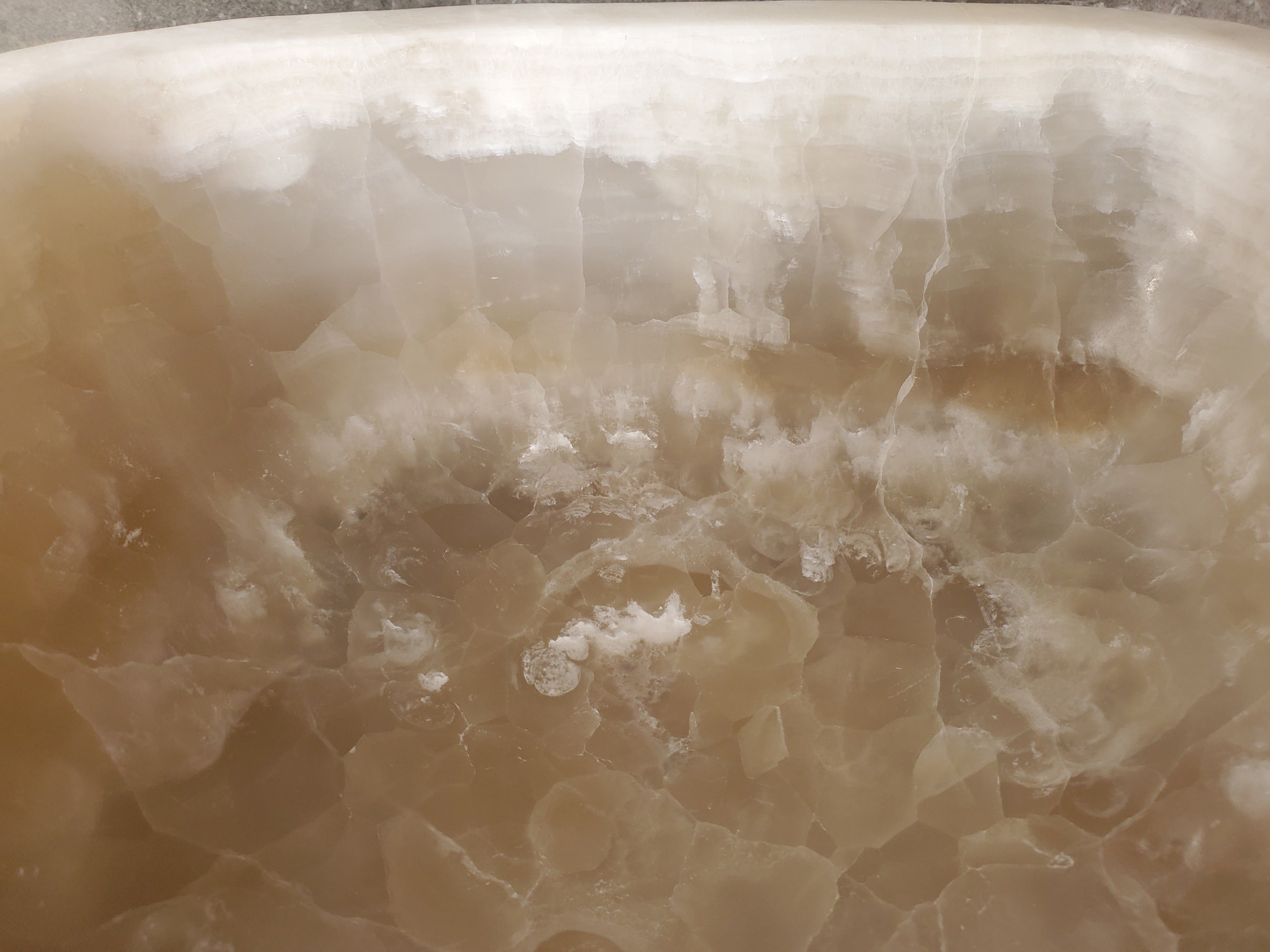 S33_14 Onyx Stone Vessel Sink - 19 x 12.5 inch