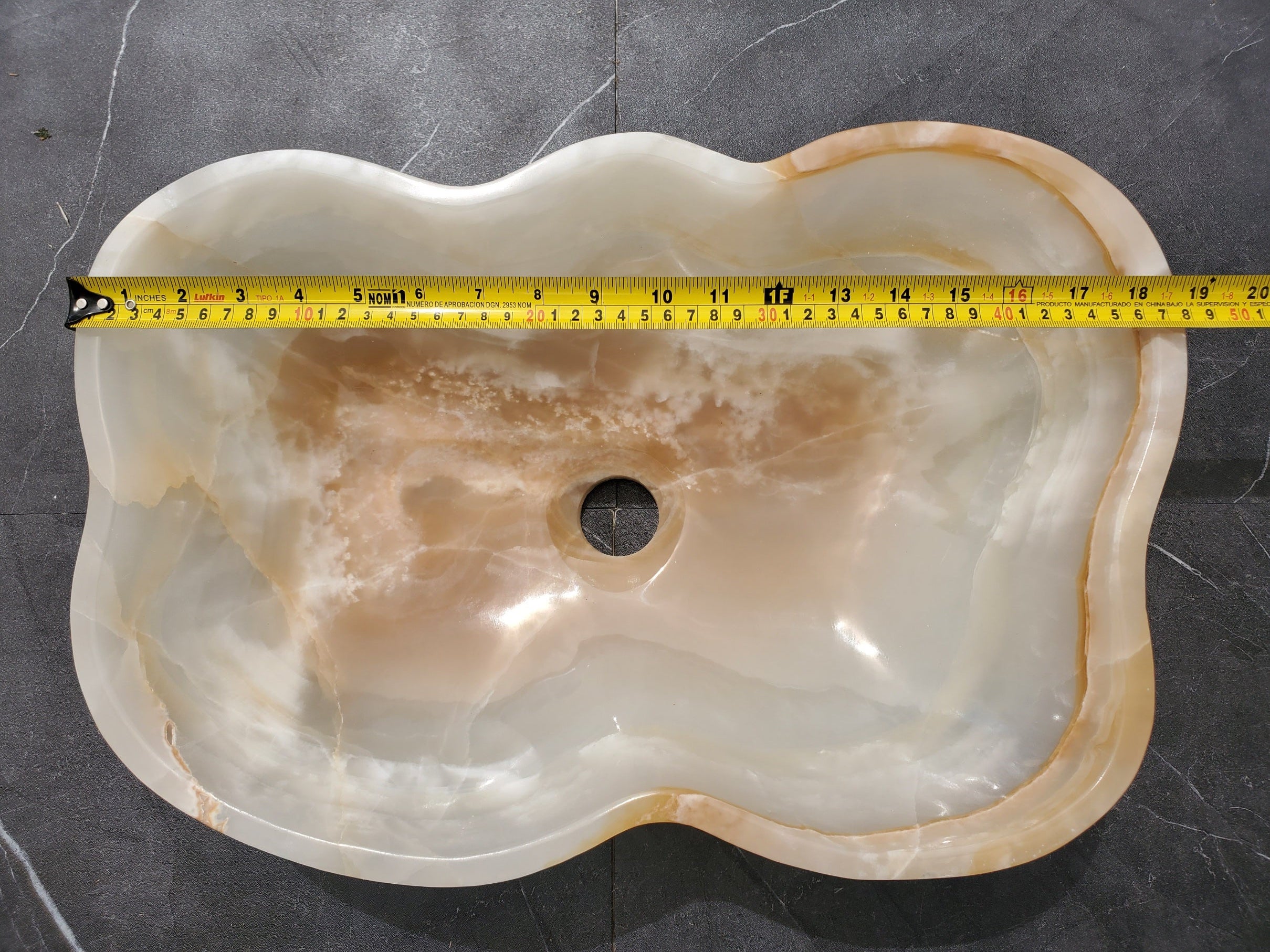 S32_15 Onyx Stone Vessel Bathroom Sink