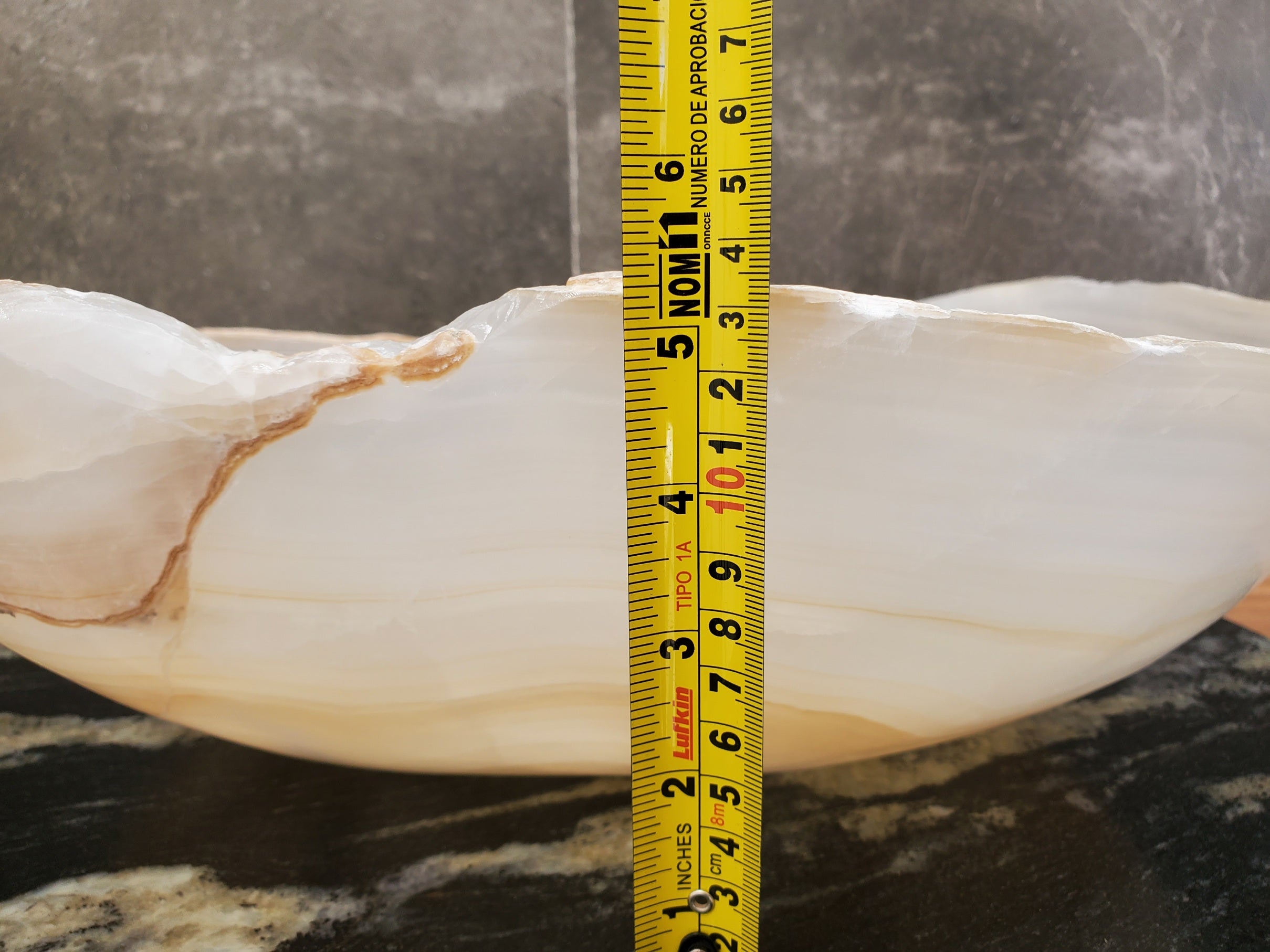 S32_21 Onyx Stone Vessel Bathroom Sink