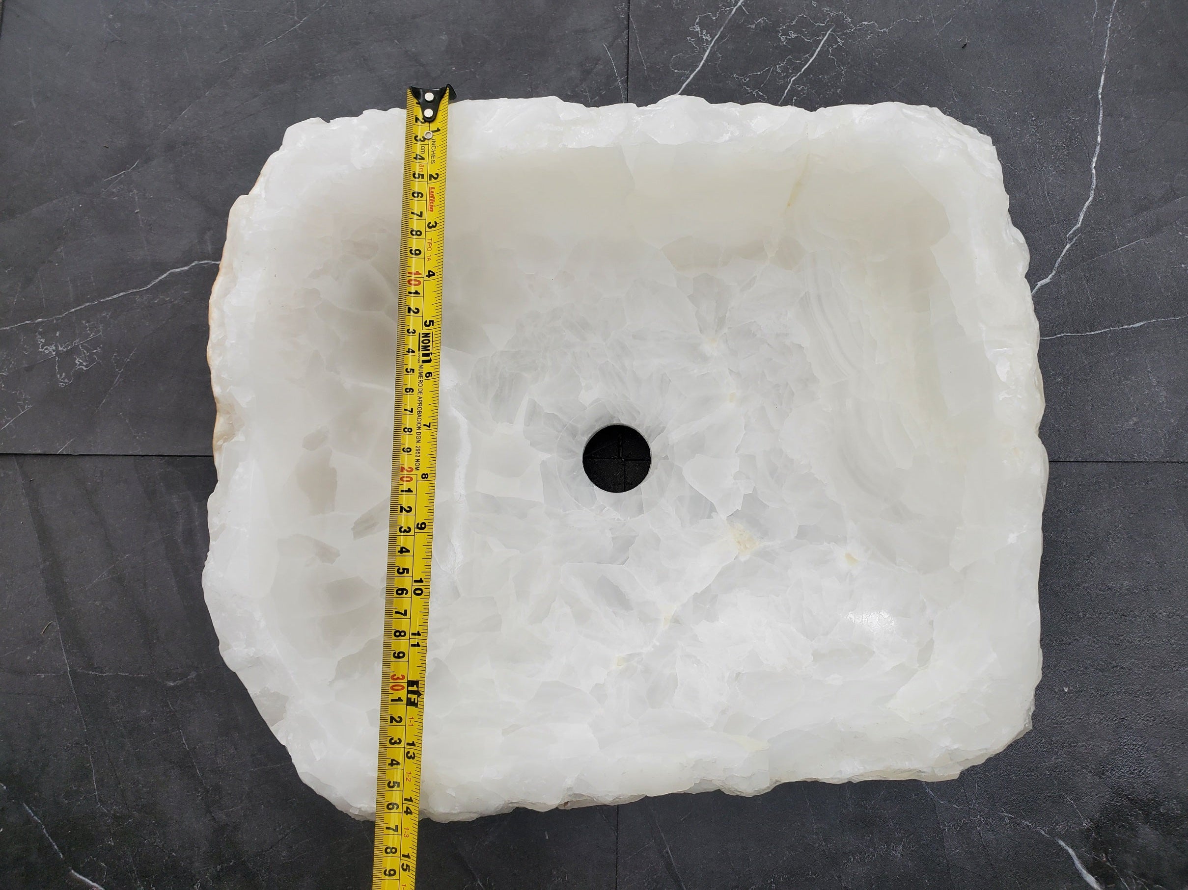 S31_47 Onyx Stone Vessel Bathroom Sink - 16 x 14 inch