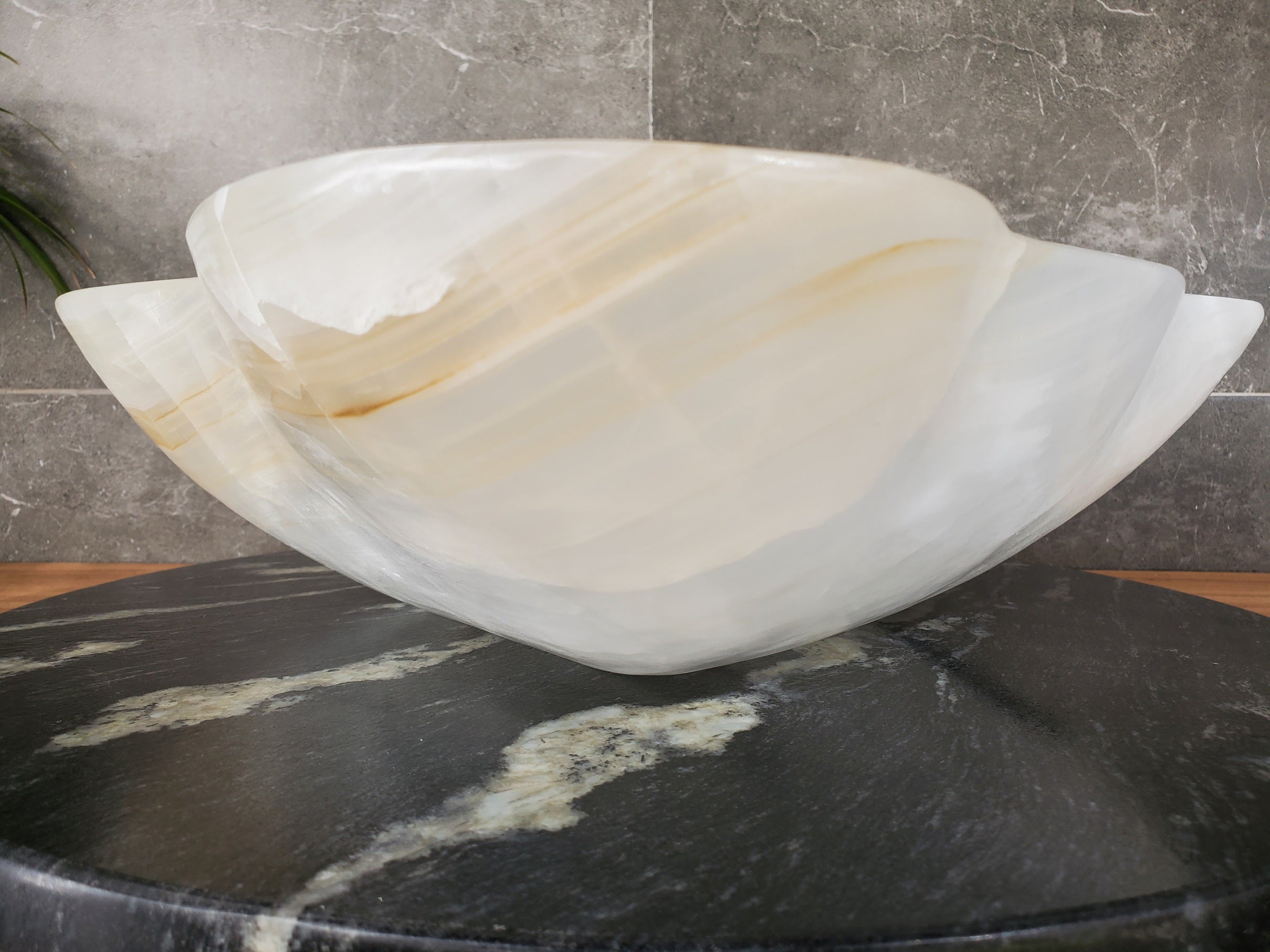S33_29 White Onyx Bathroom Vessel Sink