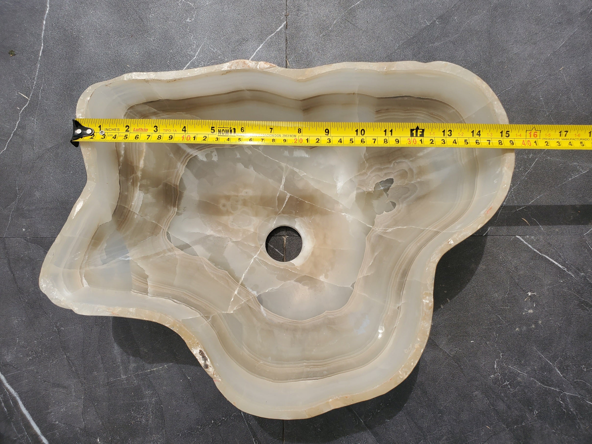 S32_16 Onyx Stone Vessel Bathroom Sink