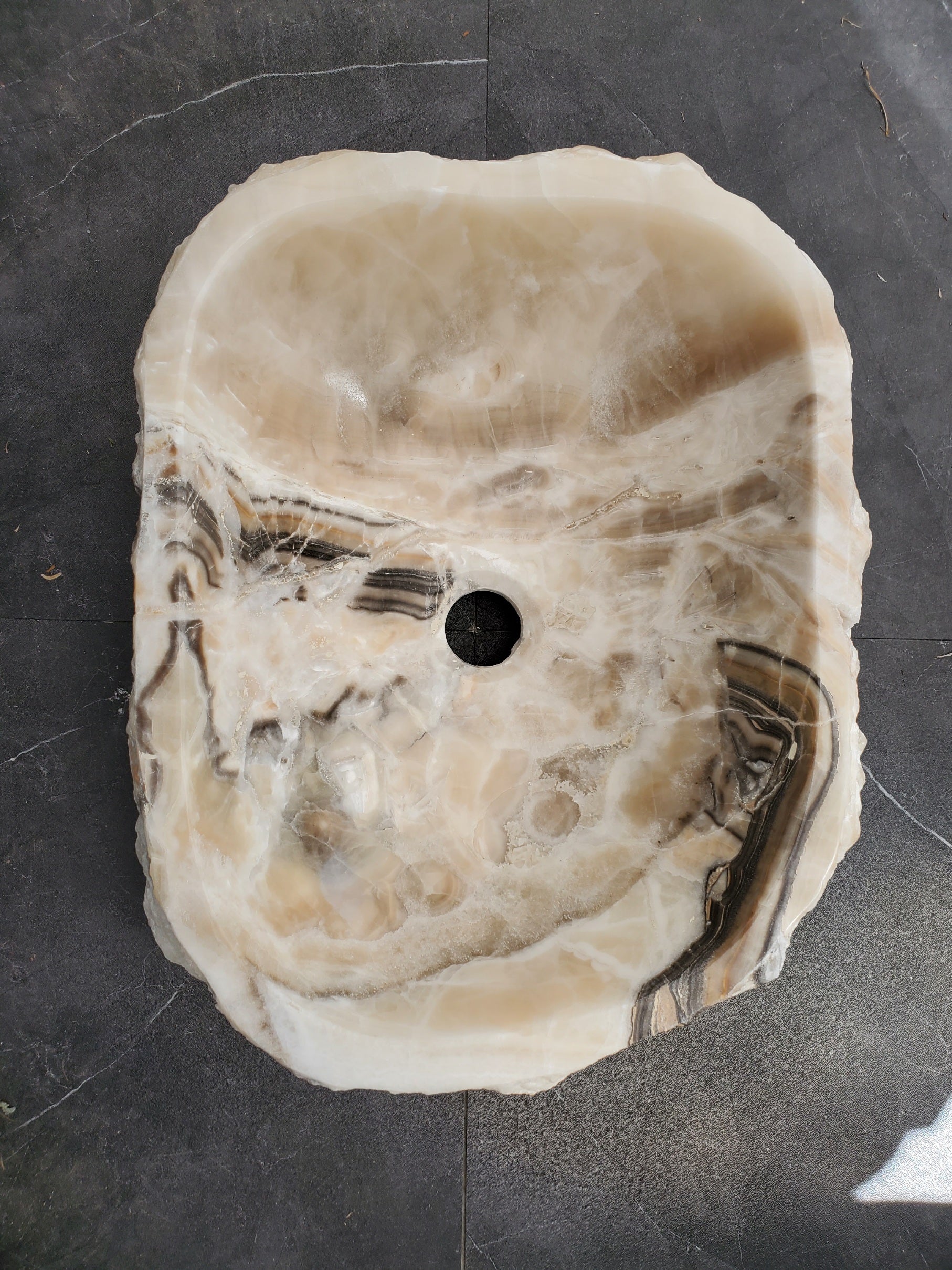 S33_10 Onyx Stone Vessel Sink