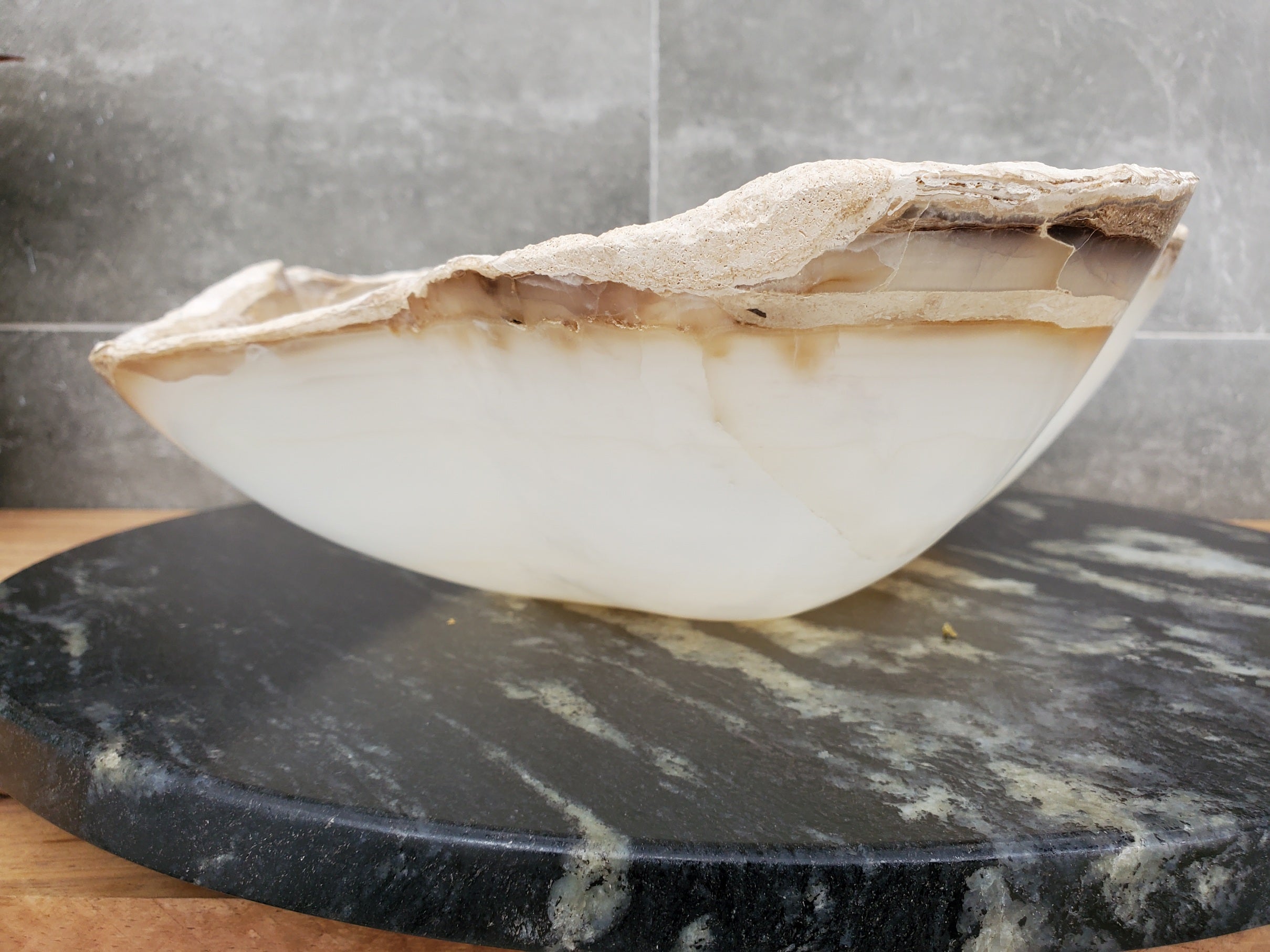 S32_13 Onyx Stone Vessel Bathroom Sink - 17 x 12 inch