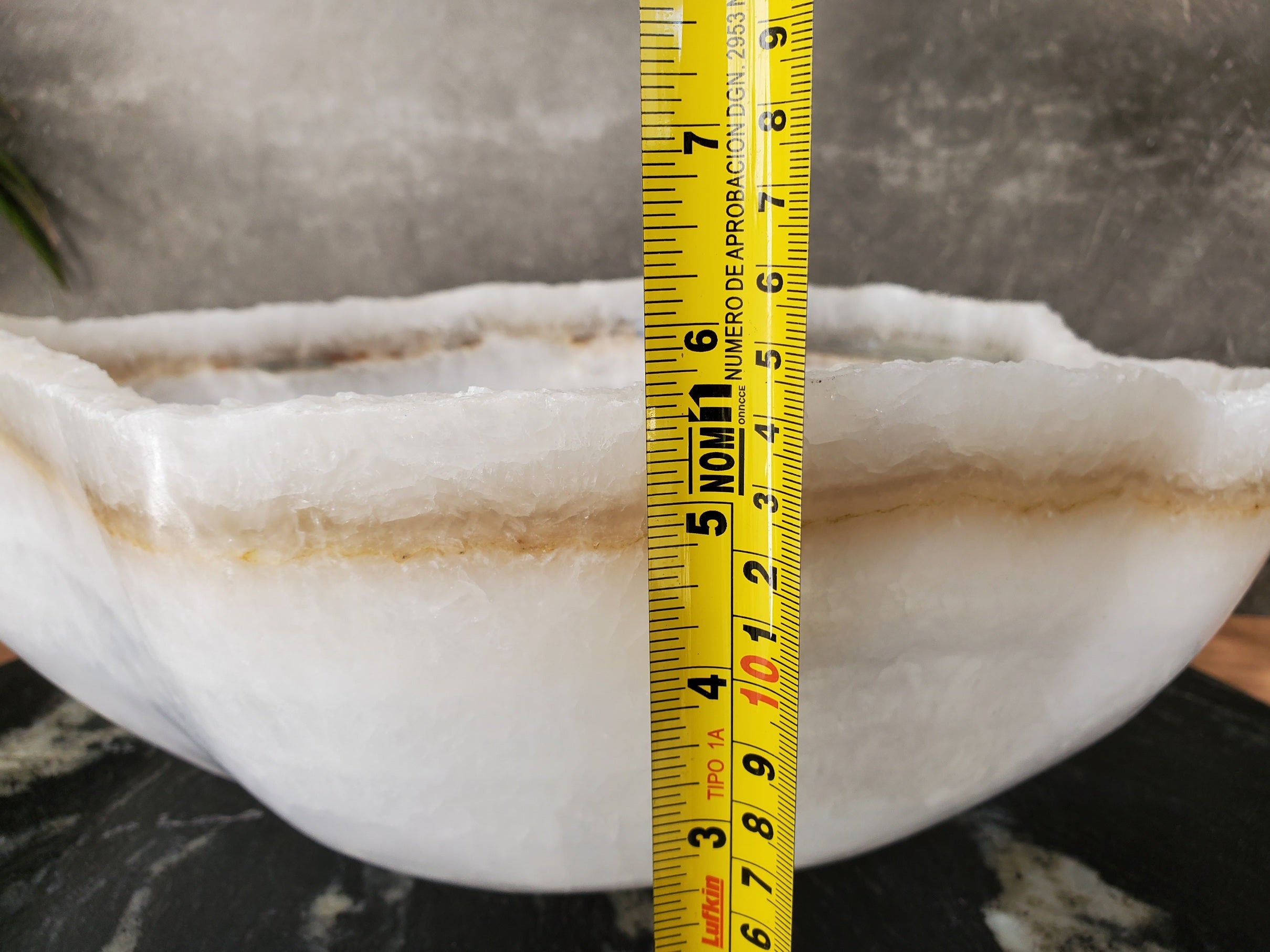 S33_49 White Onyx Bathroom Vessel Sink