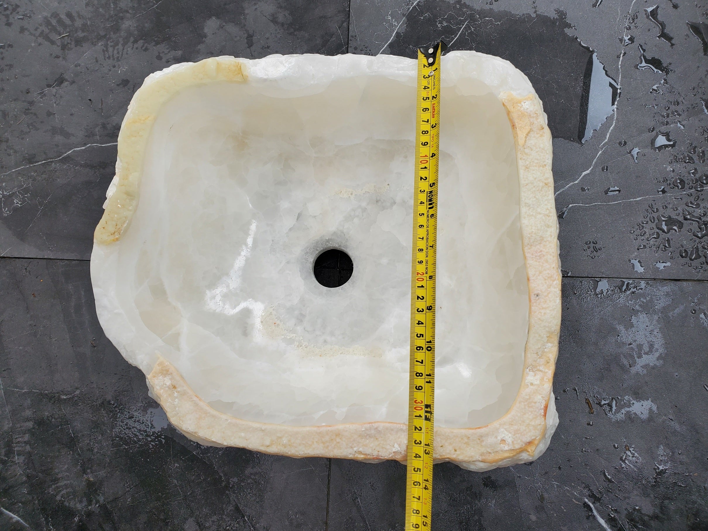 S31_45 Onyx Stone Vessel Bathroom Sink