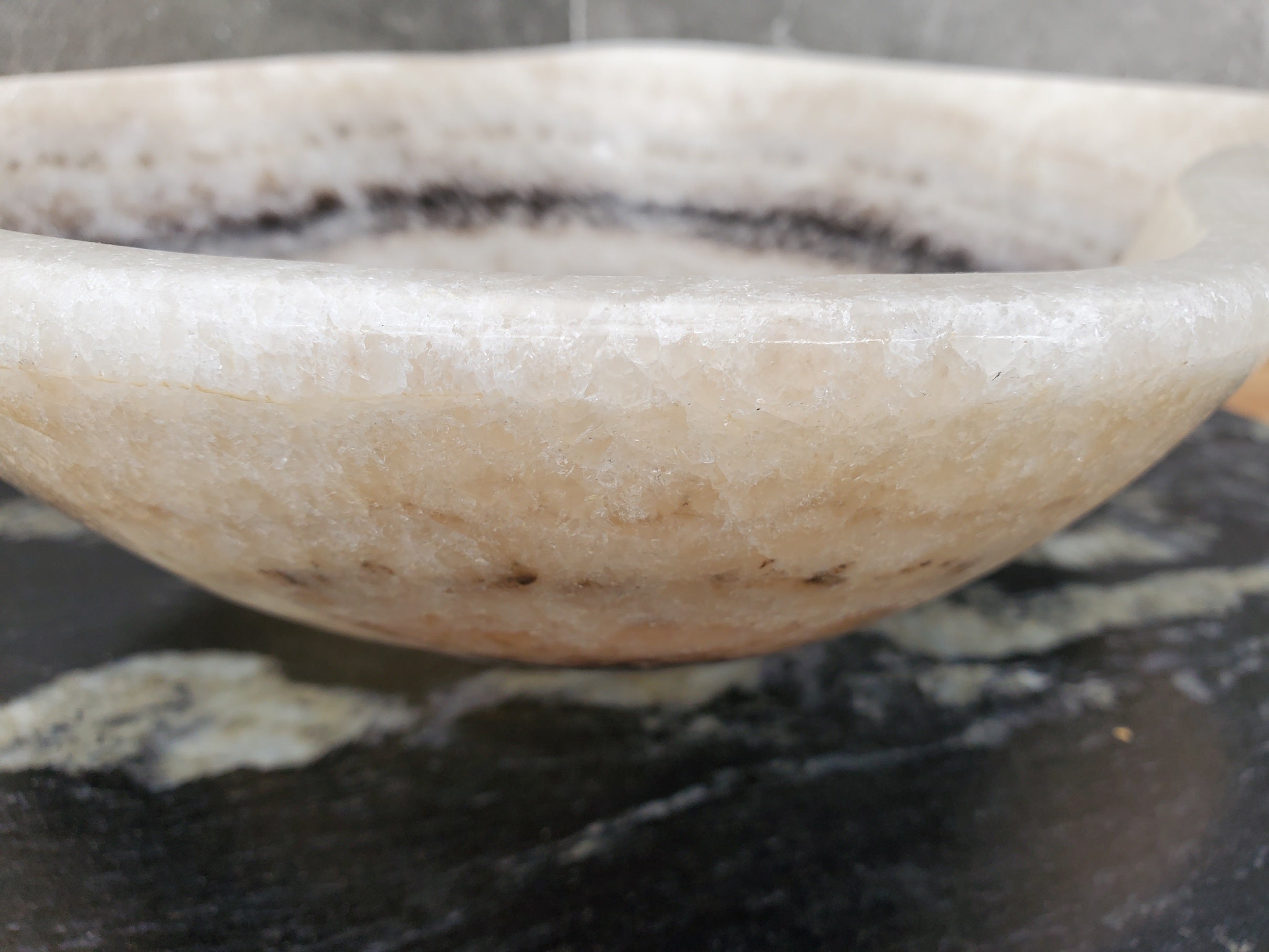 S32_12 Onyx Stone Vessel Bathroom Sink