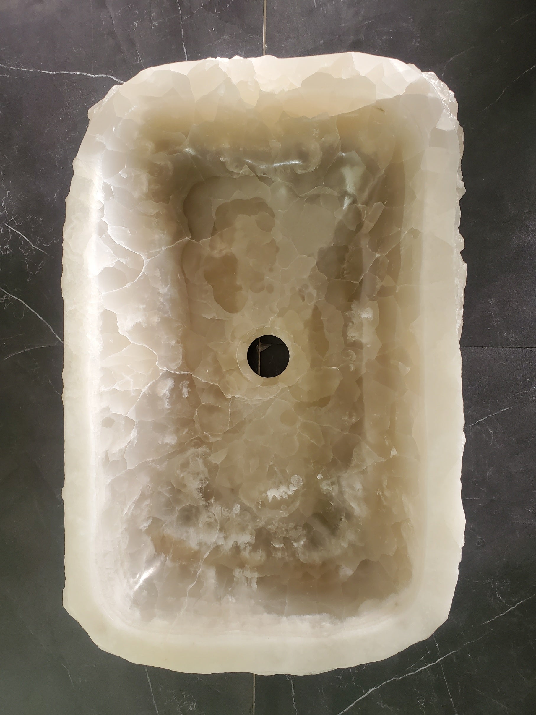 S33_14 Onyx Stone Vessel Sink - 19 x 12.5 inch